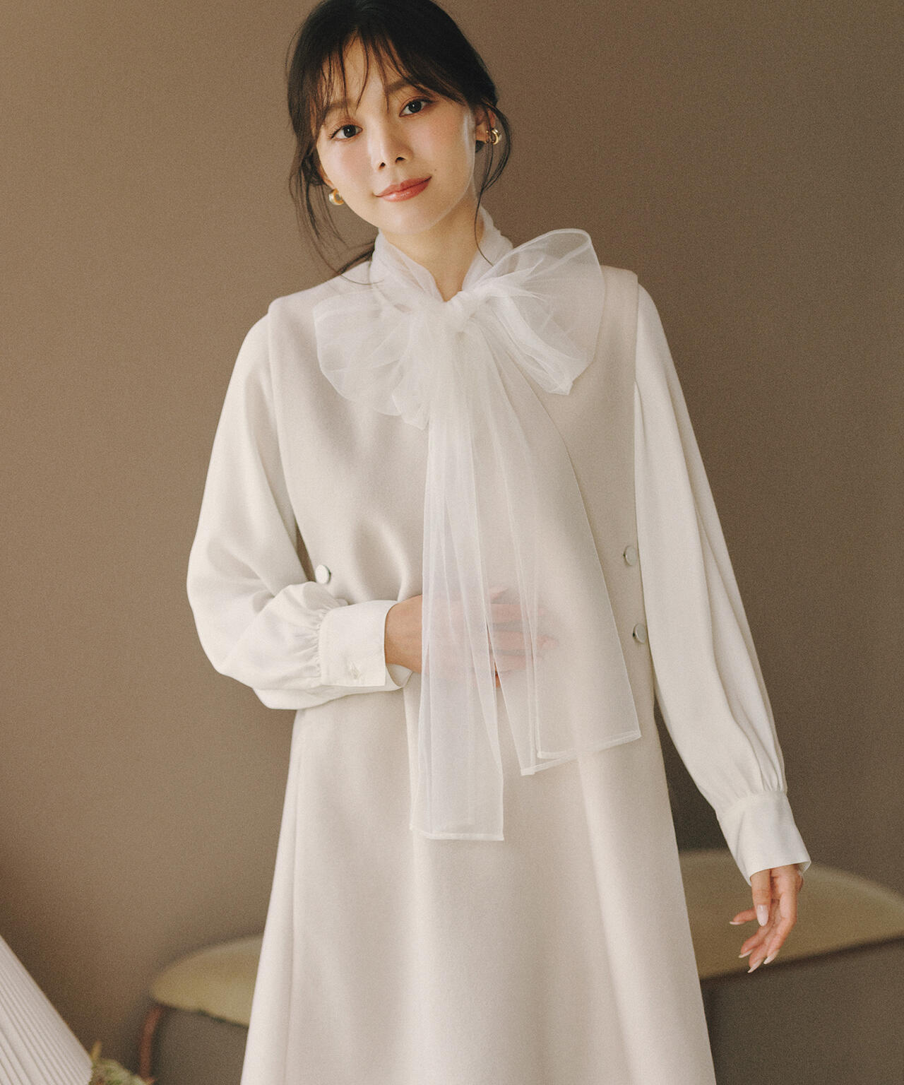 チュールボウタイブラウス | NATURAL BEAUTY BASIC（ナチュラル