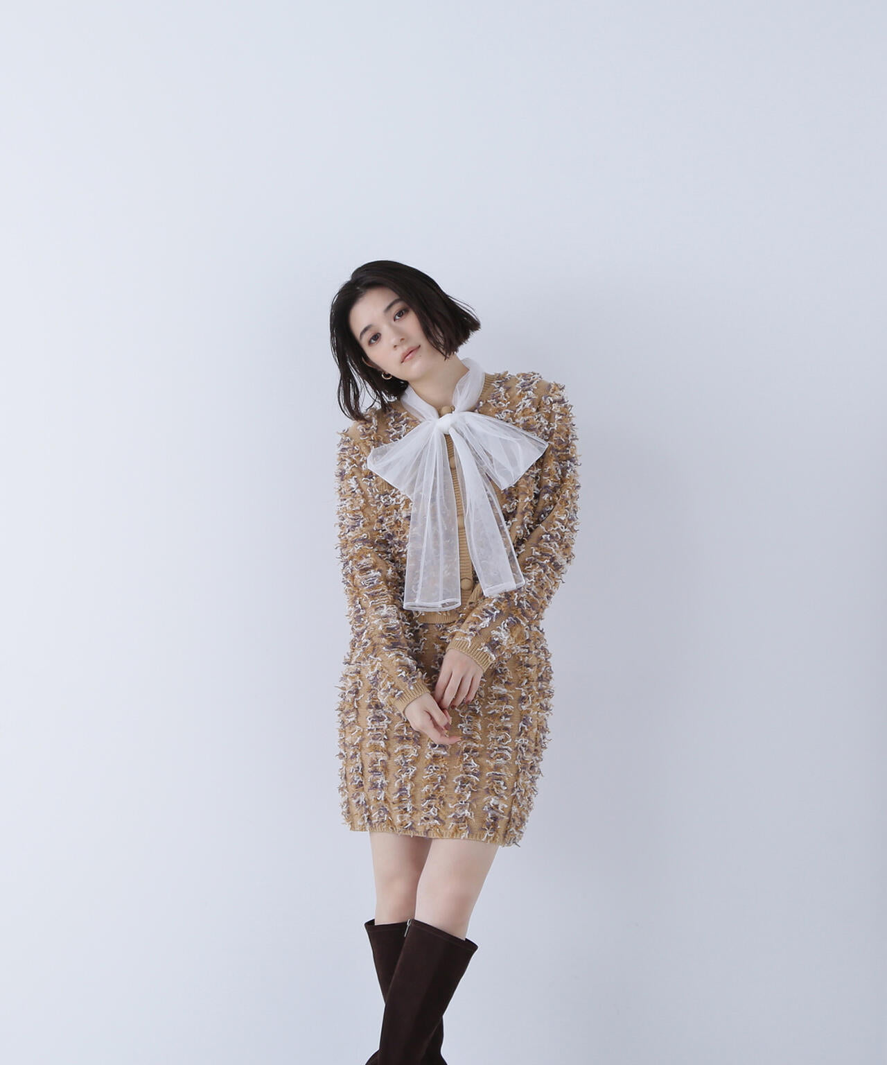 チュールボウタイブラウス