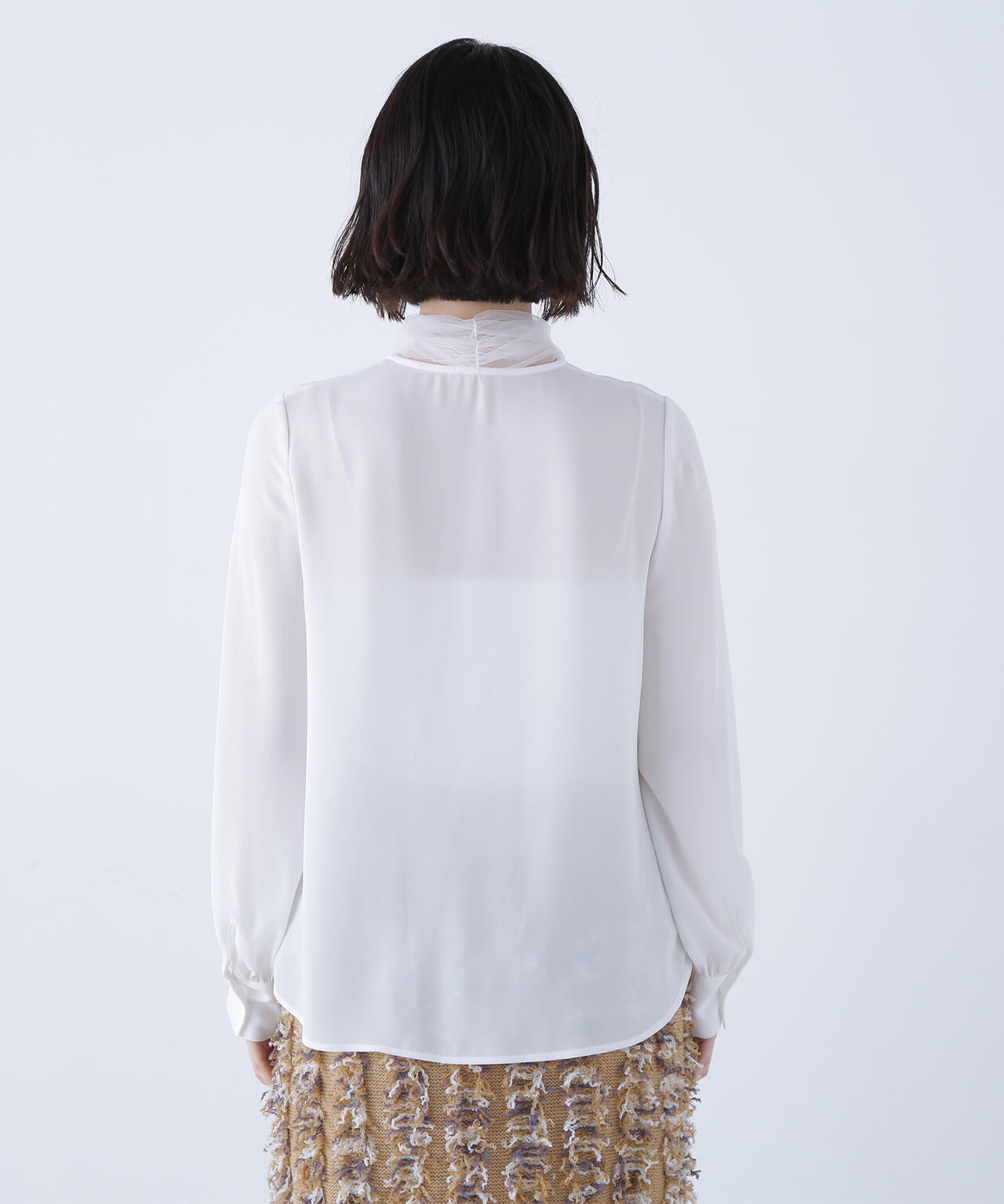 チュールボウタイブラウス