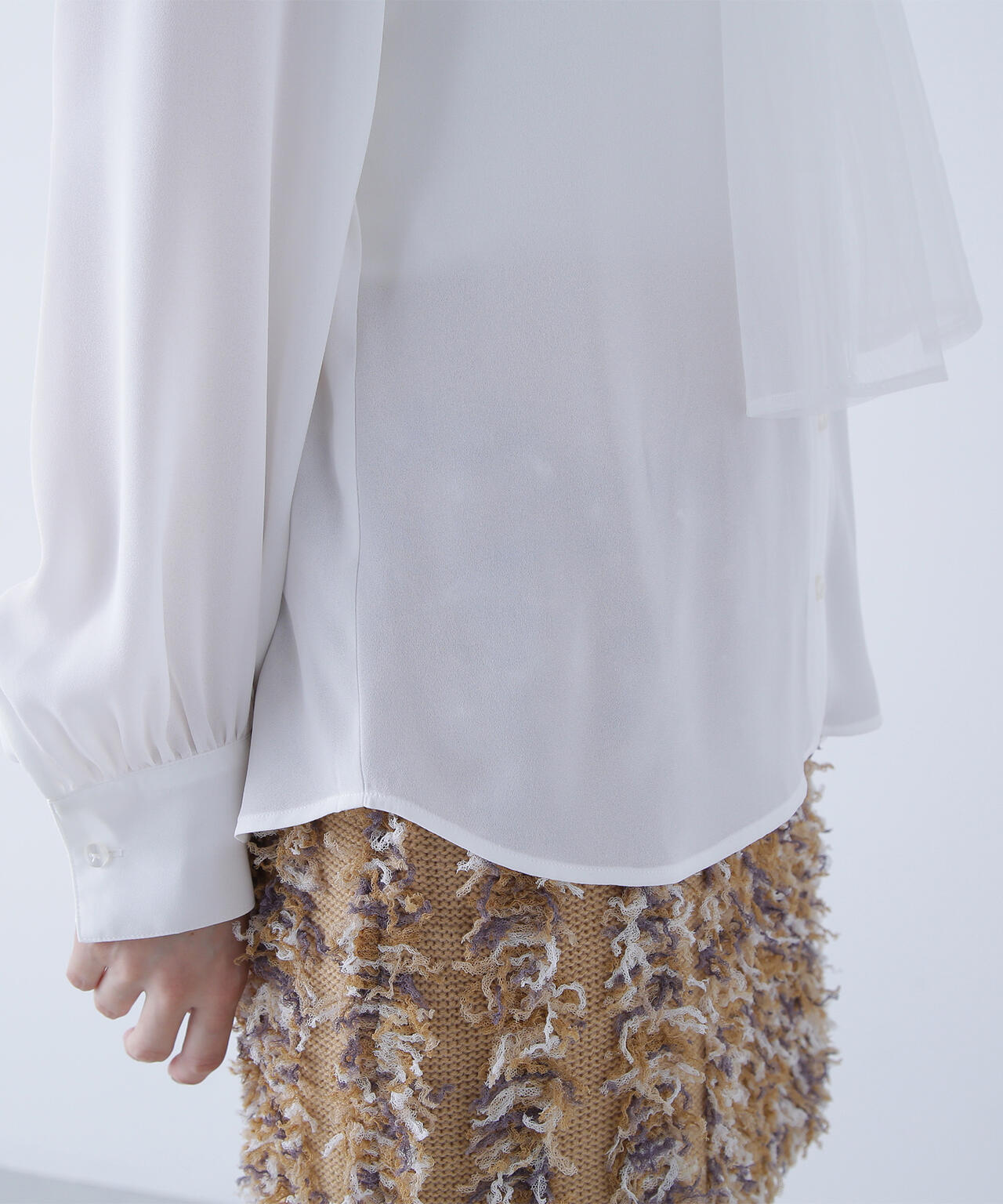 チュールボウタイブラウス