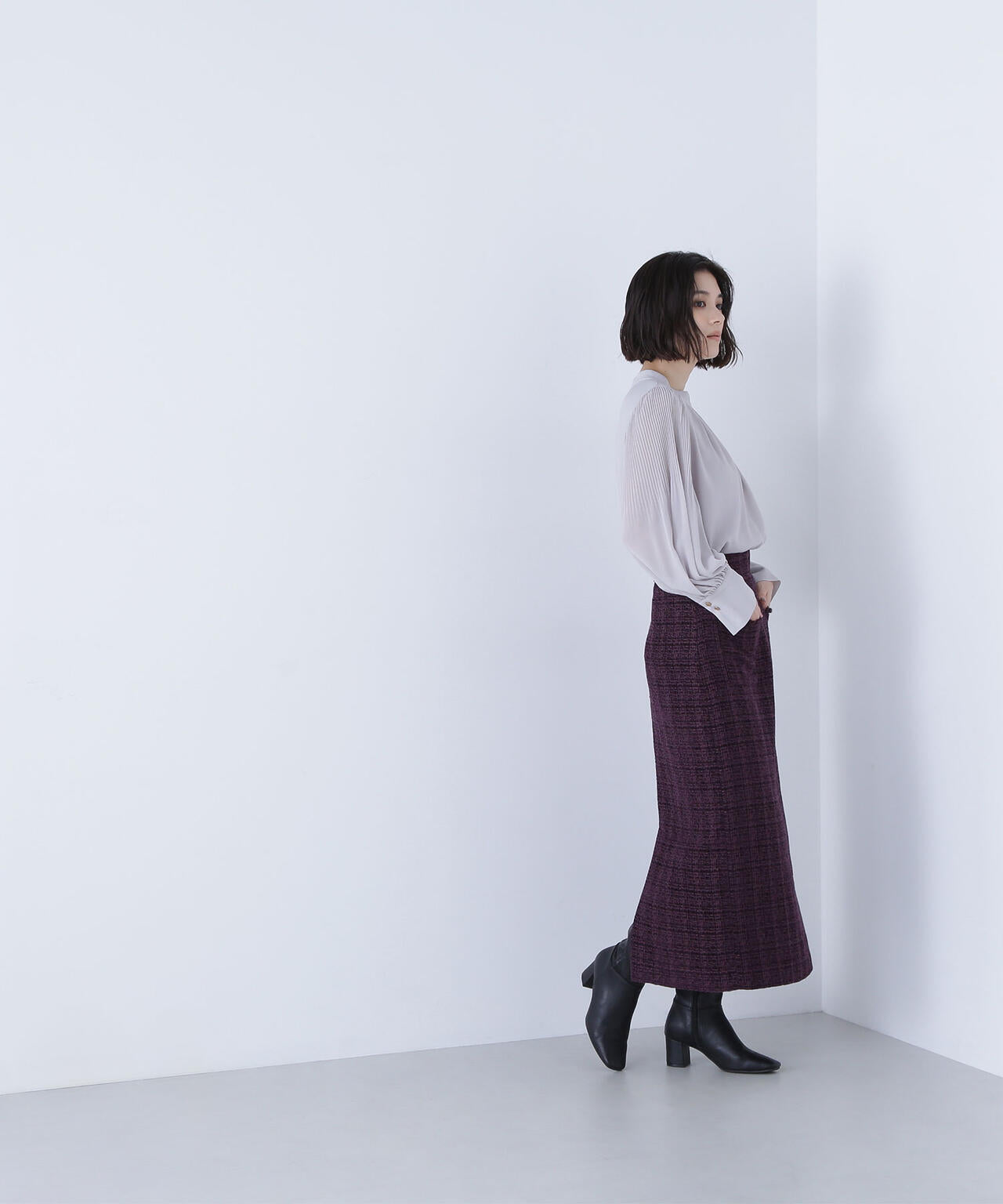 楊柳プリーツブラウス