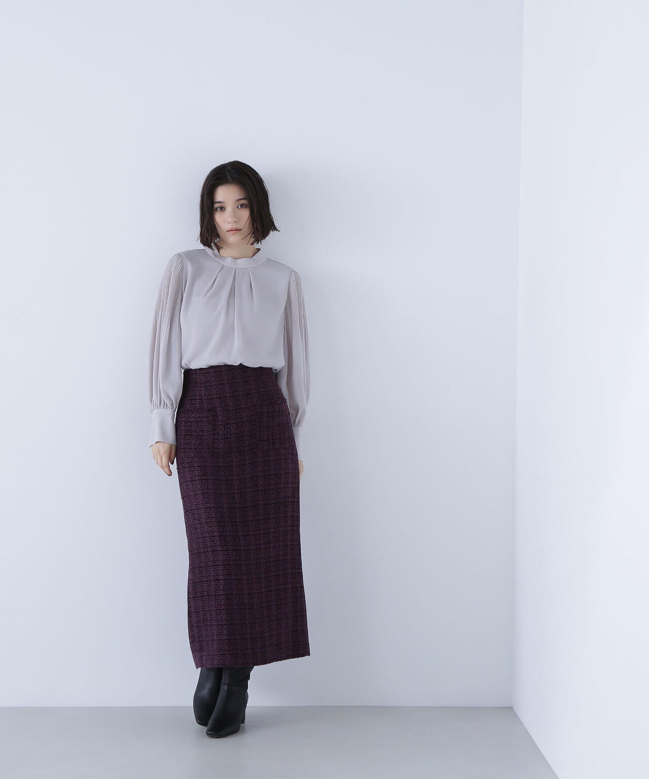 楊柳プリーツブラウス