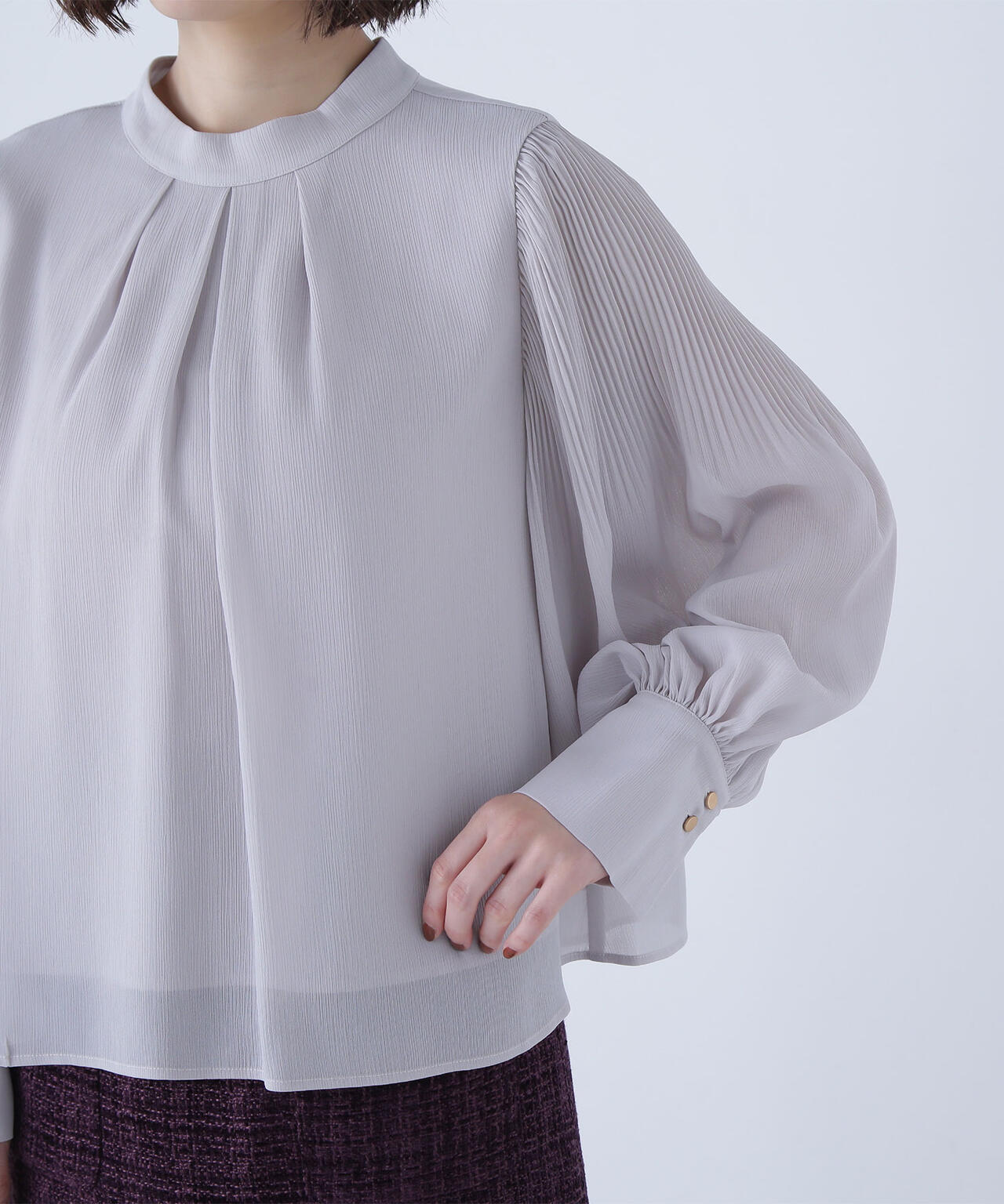 楊柳プリーツブラウス