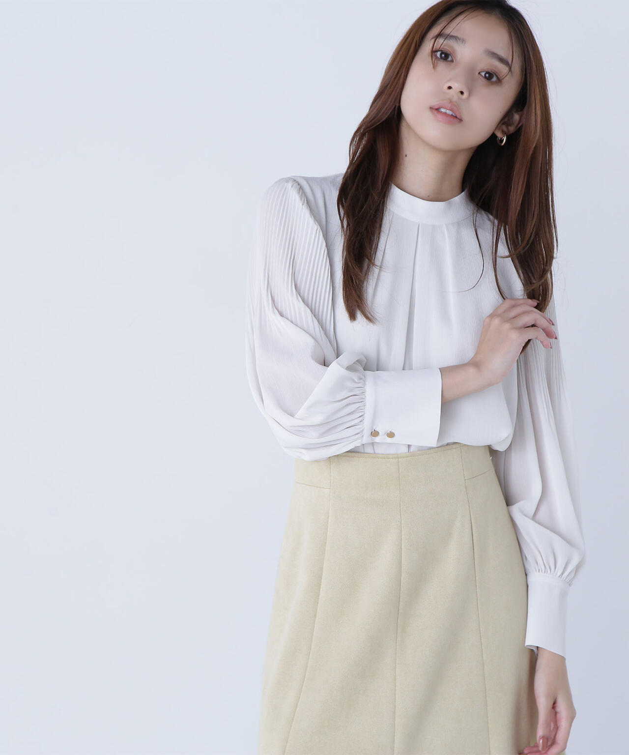 楊柳プリーツブラウス