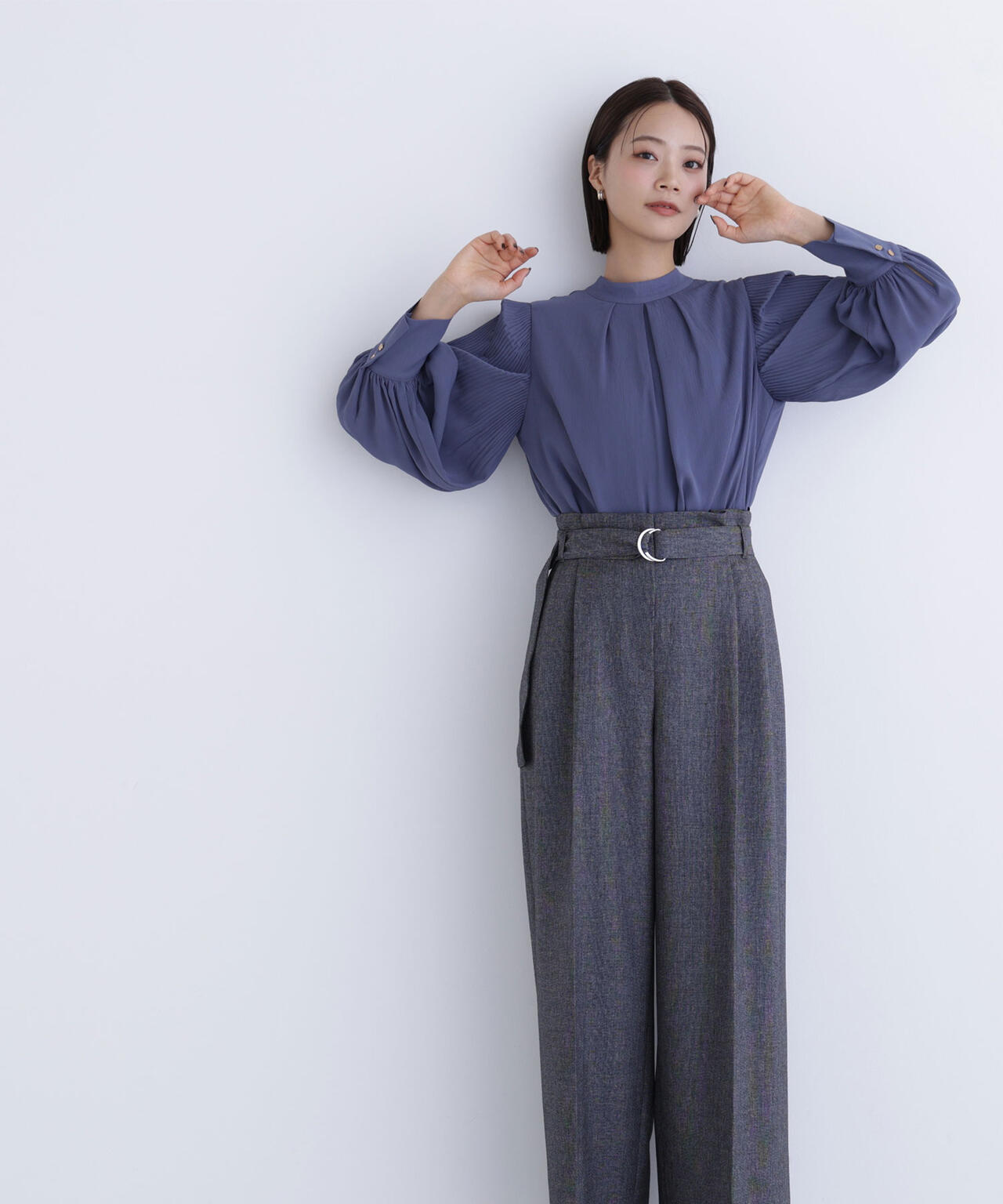 楊柳プリーツブラウス