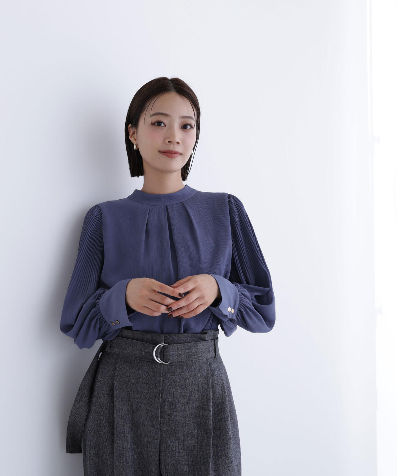 楊柳プリーツブラウス