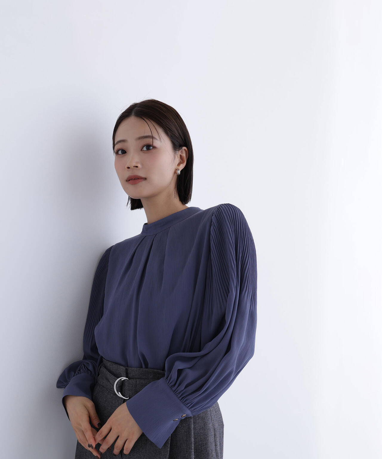 楊柳プリーツブラウス