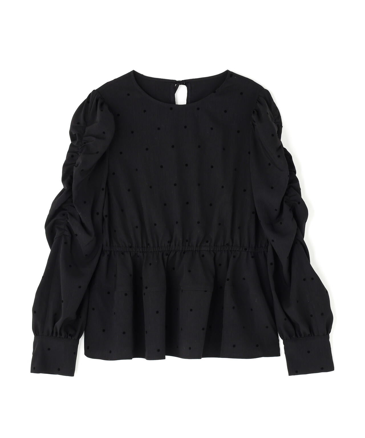 フロッキードットペプラムブラウス | NATURAL BEAUTY BASIC