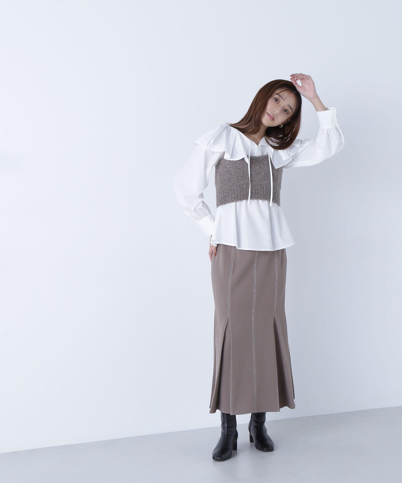 ビスチェセットラッフルブラウス