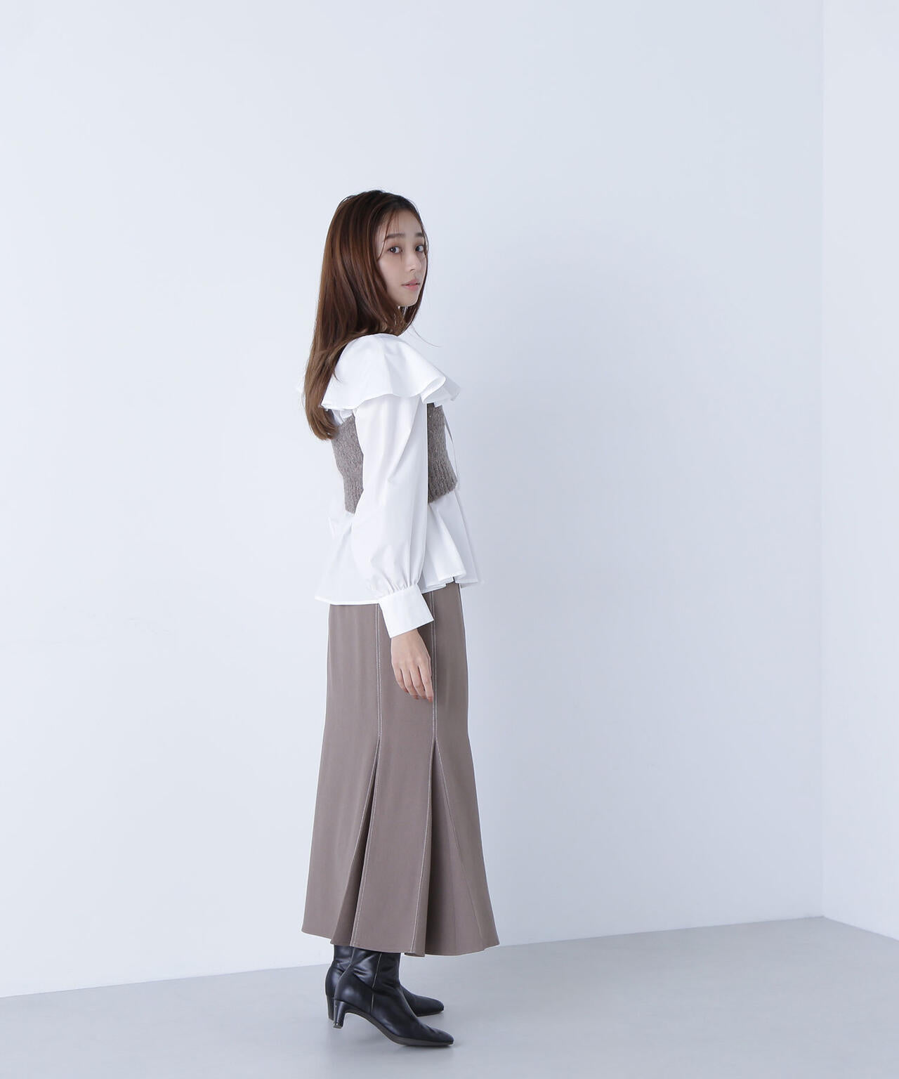 ビスチェセットラッフルブラウス