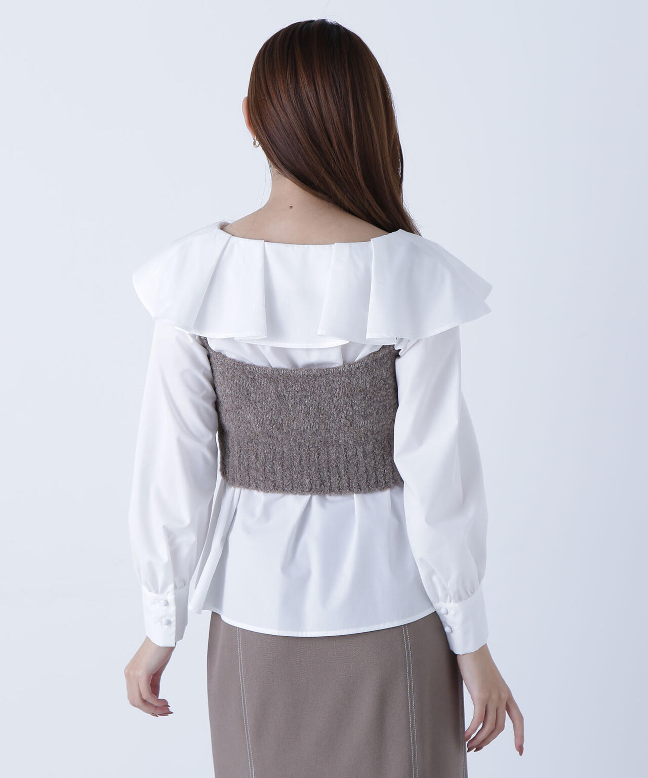 ビスチェセットラッフルブラウス