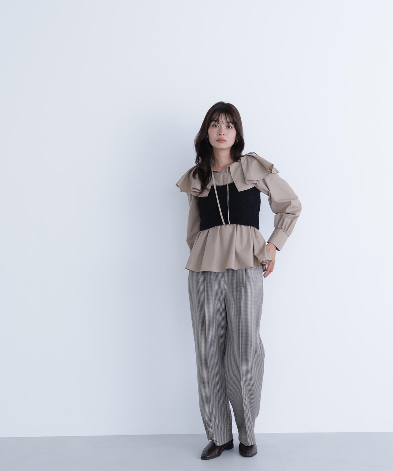 ビスチェセットラッフルブラウス