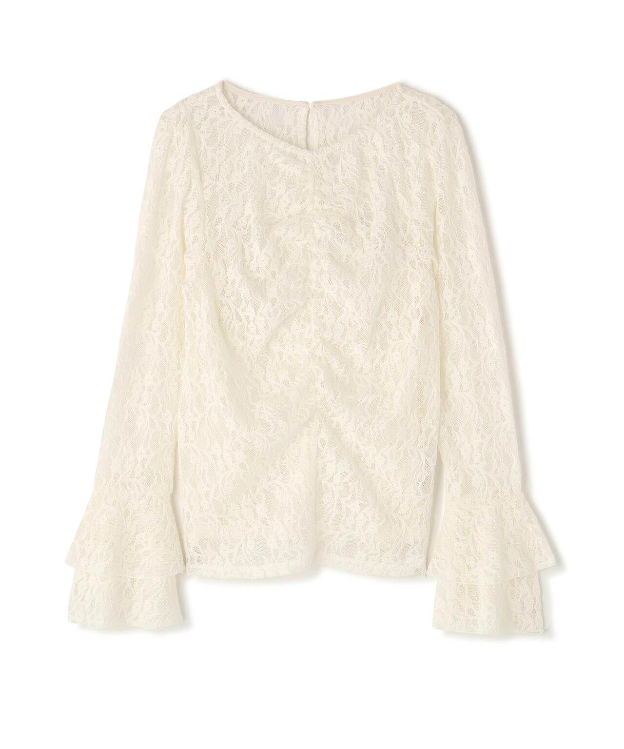 起毛レースフレアカフストップス