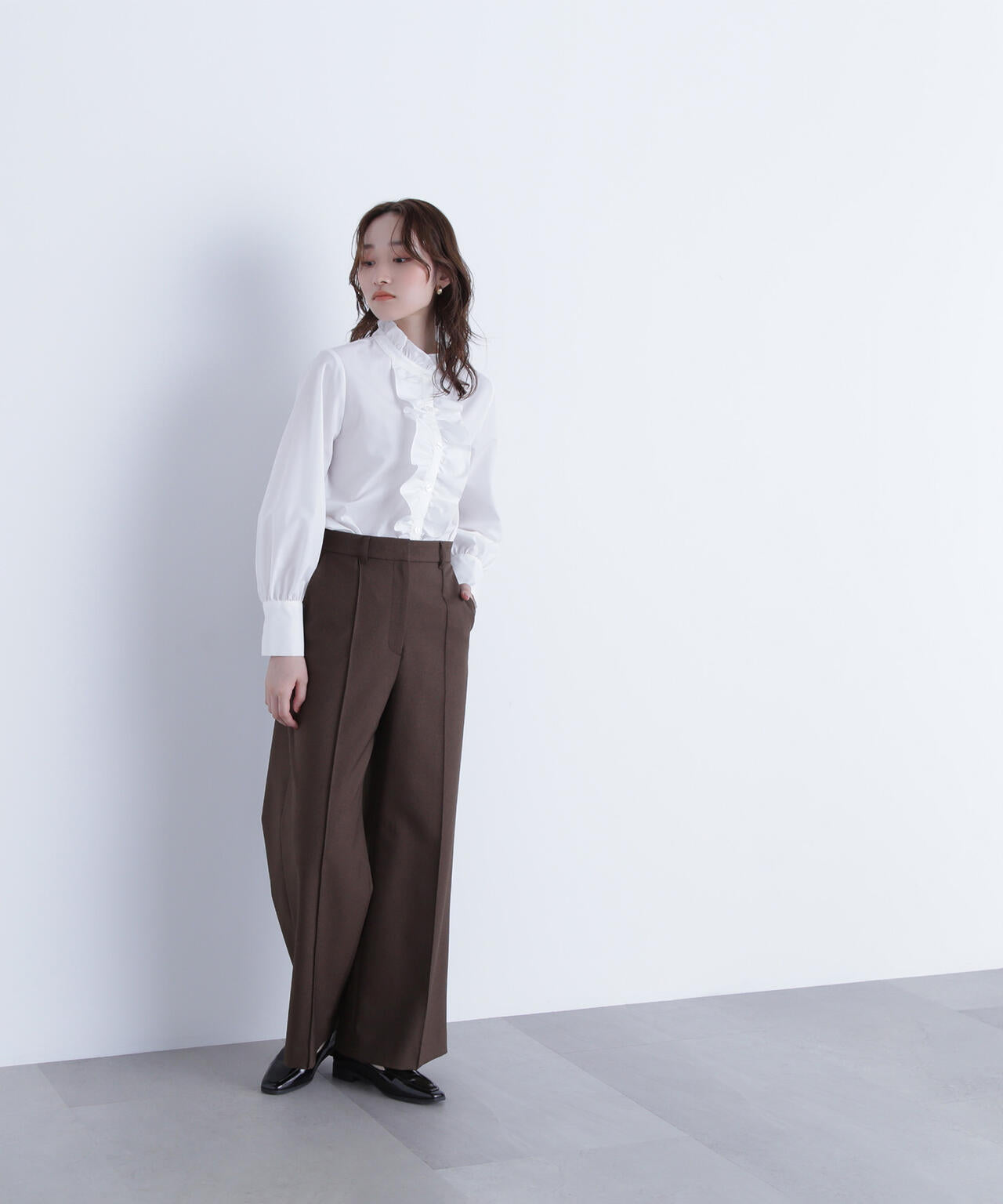 フロントフリルブラウス | NATURAL BEAUTY BASIC（ナチュラル