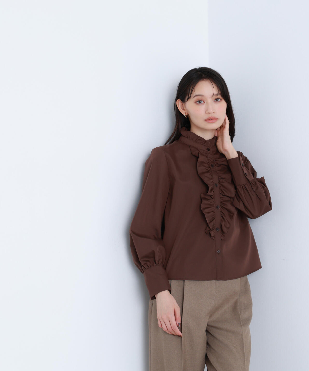 フロントフリルブラウス | NATURAL BEAUTY BASIC（ナチュラル