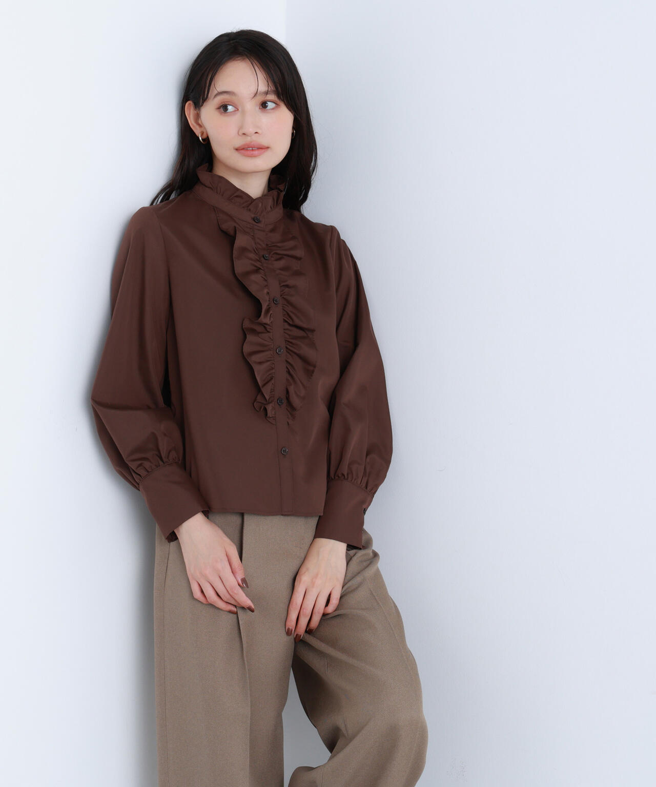 フロントフリルブラウス | NATURAL BEAUTY BASIC（ナチュラル