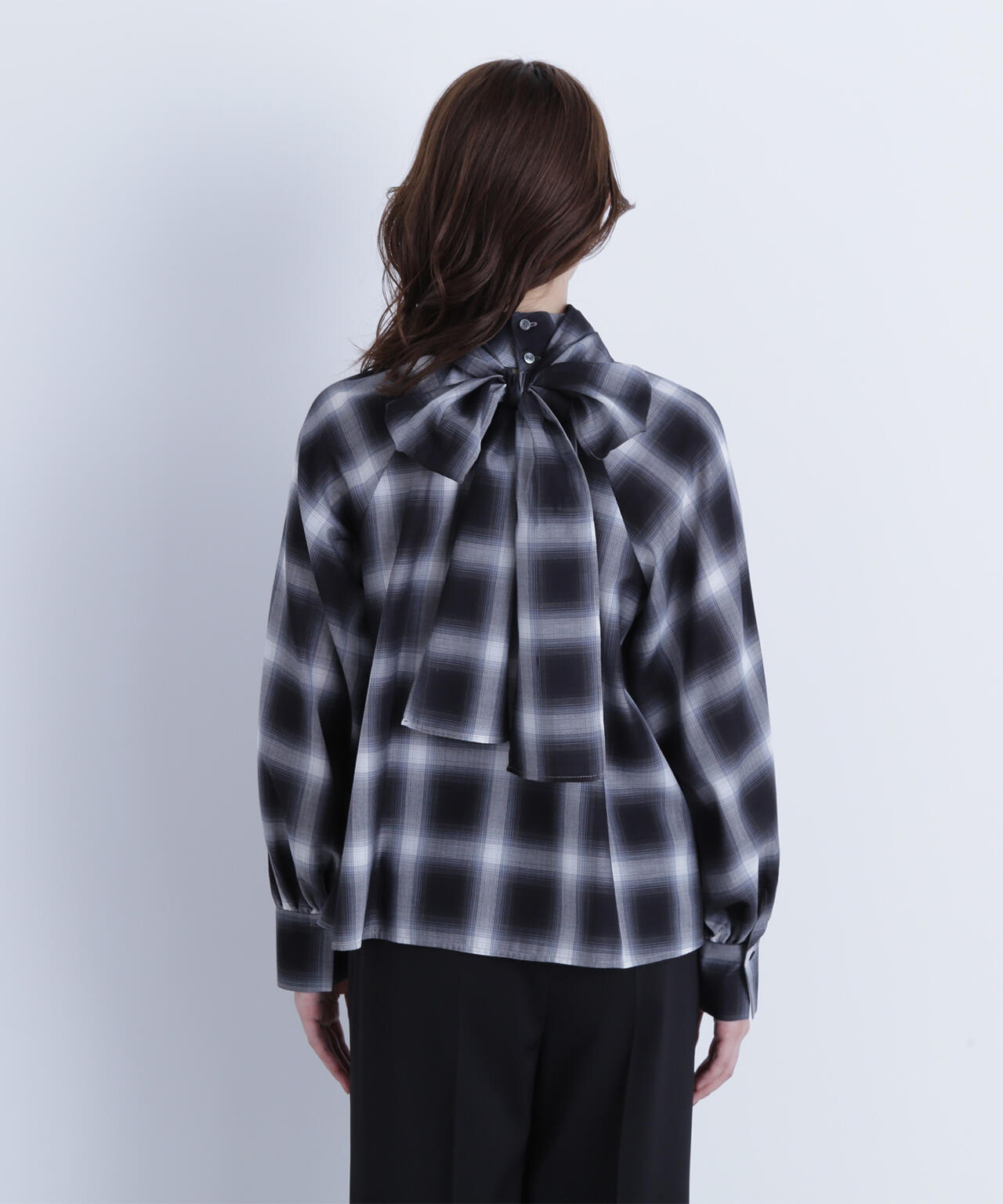 チェックボウタイブラウス | NATURAL BEAUTY BASIC（ナチュラル