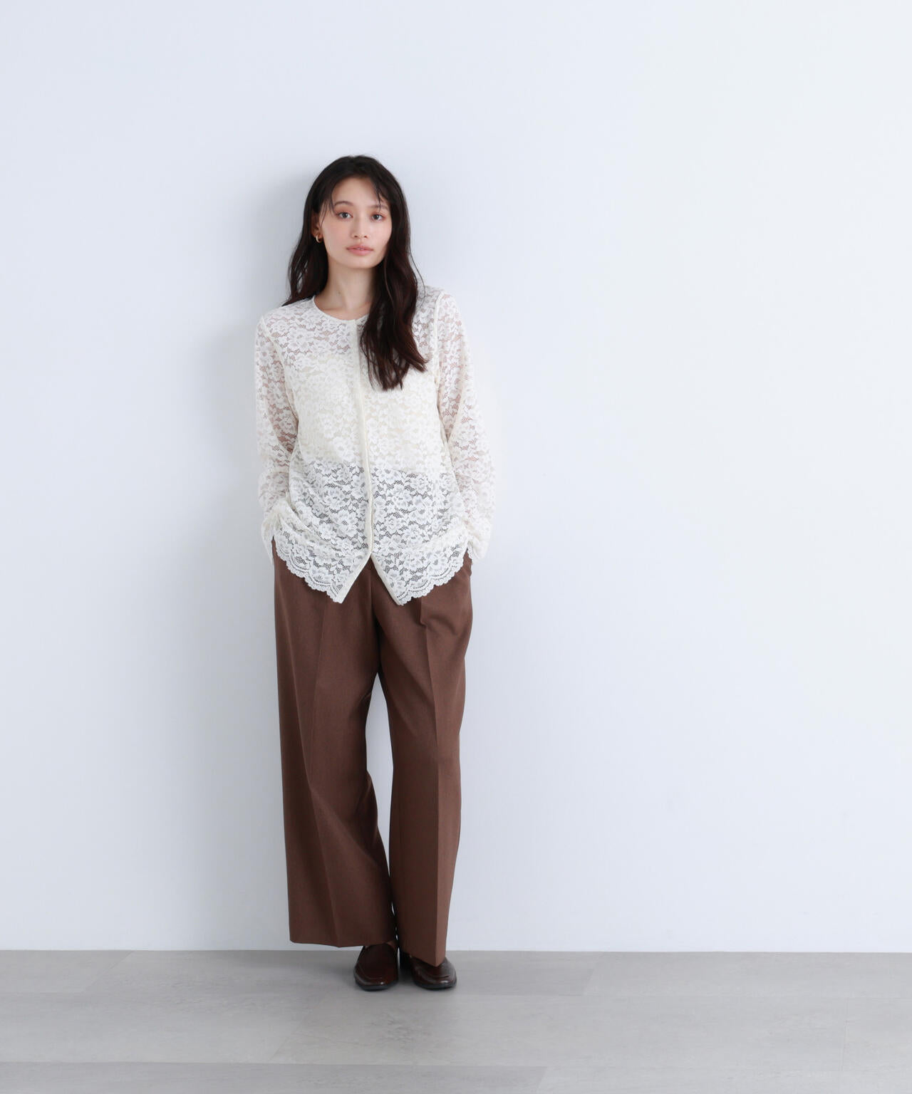 BLANC】レースブラウス | NATURAL BEAUTY BASIC（ナチュラル