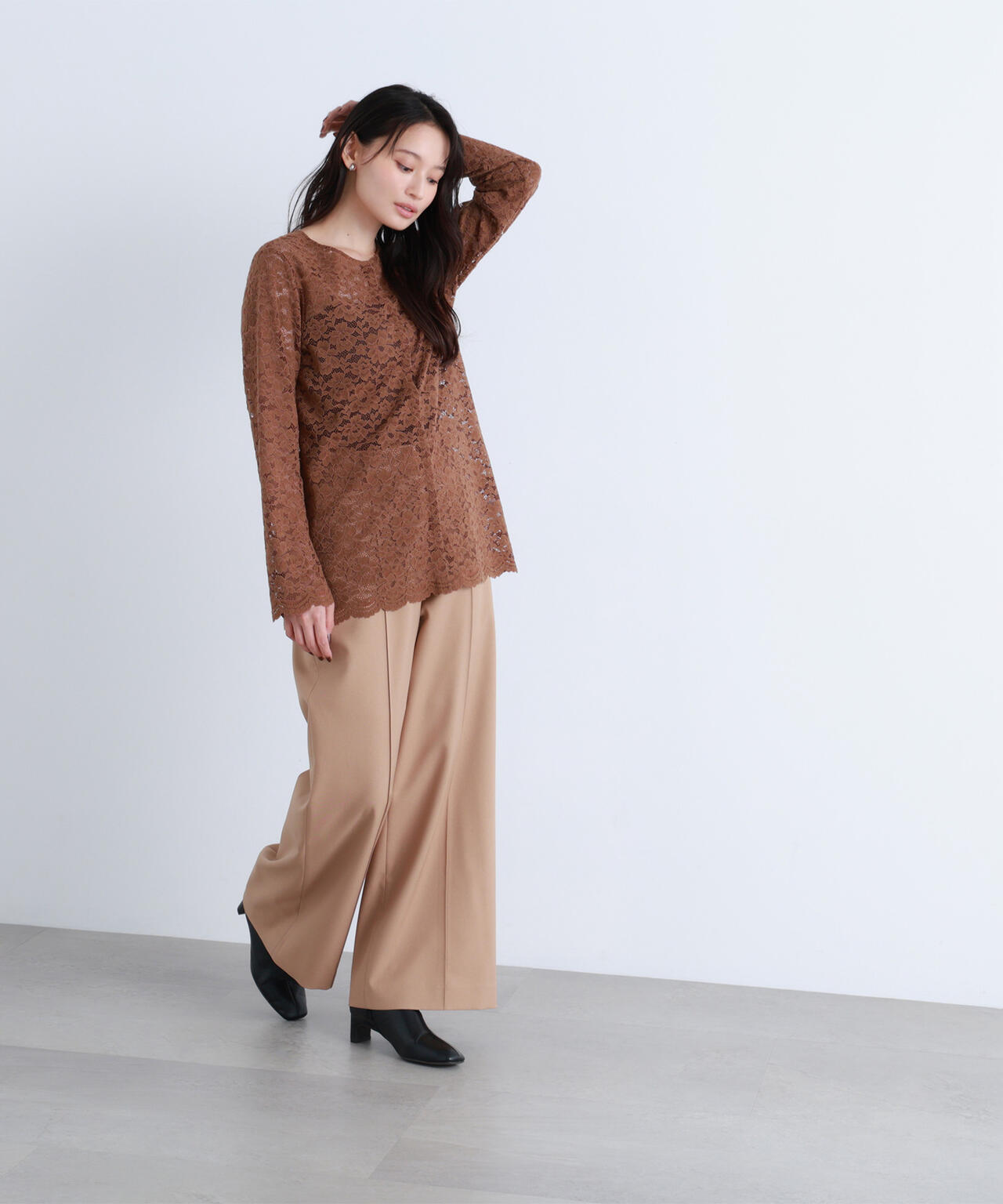 BLANC】レースブラウス | NATURAL BEAUTY BASIC（ナチュラル