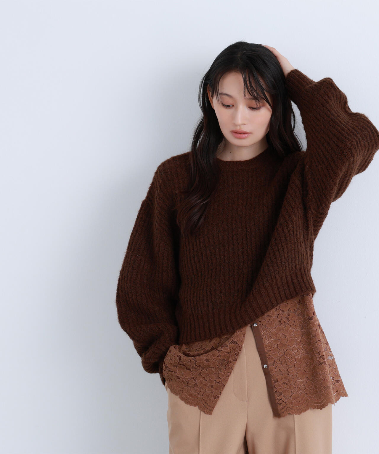 【BLANC】レースブラウス