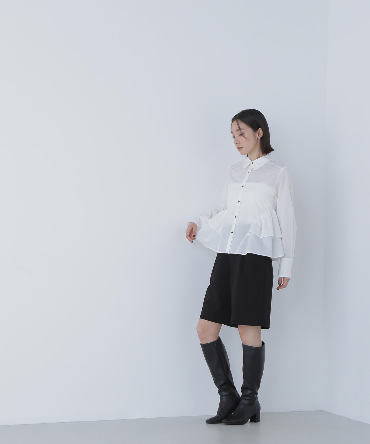 【Oggi・sweet掲載】サイドティアードシャツ