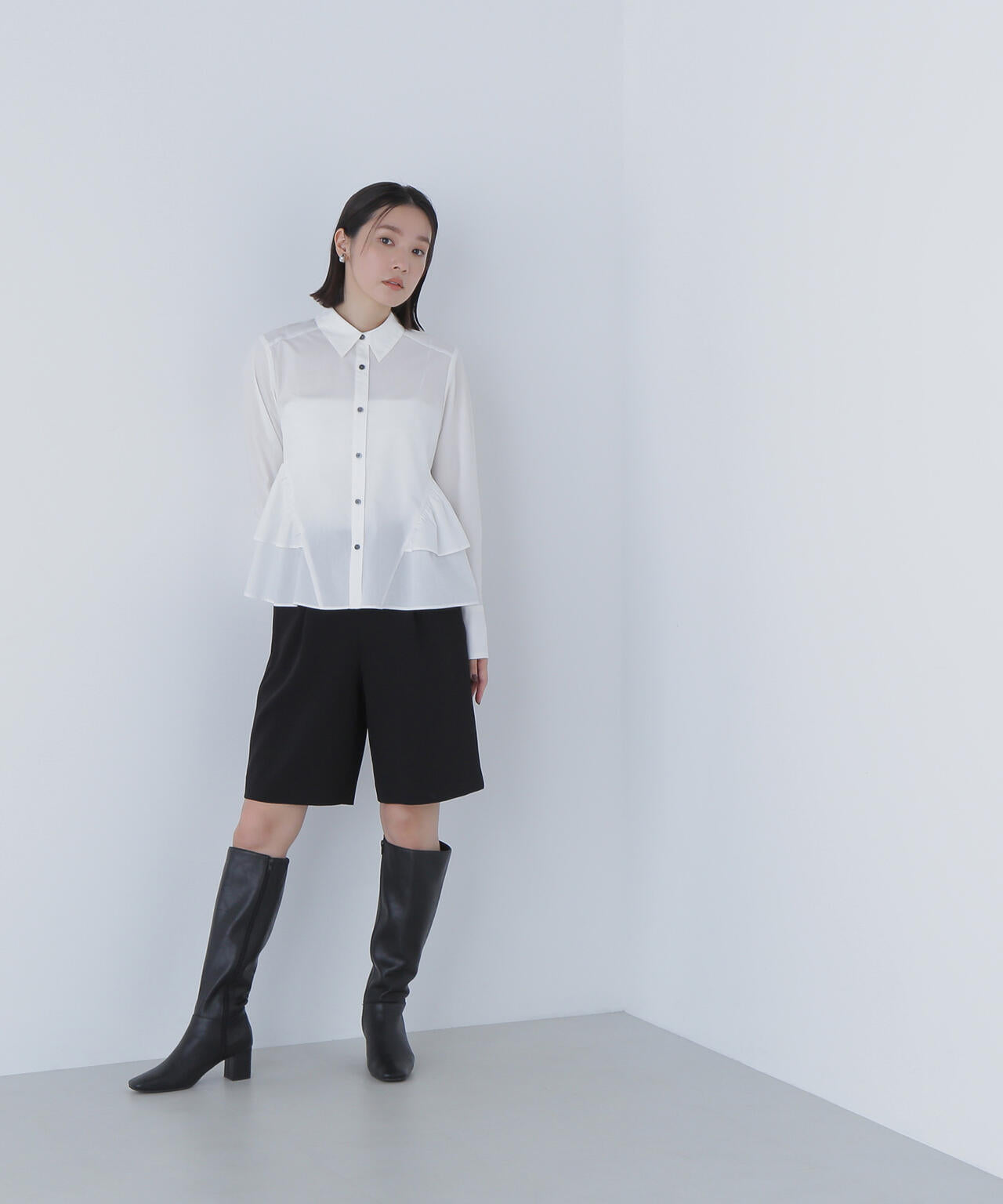 【Oggi・sweet掲載】サイドティアードシャツ