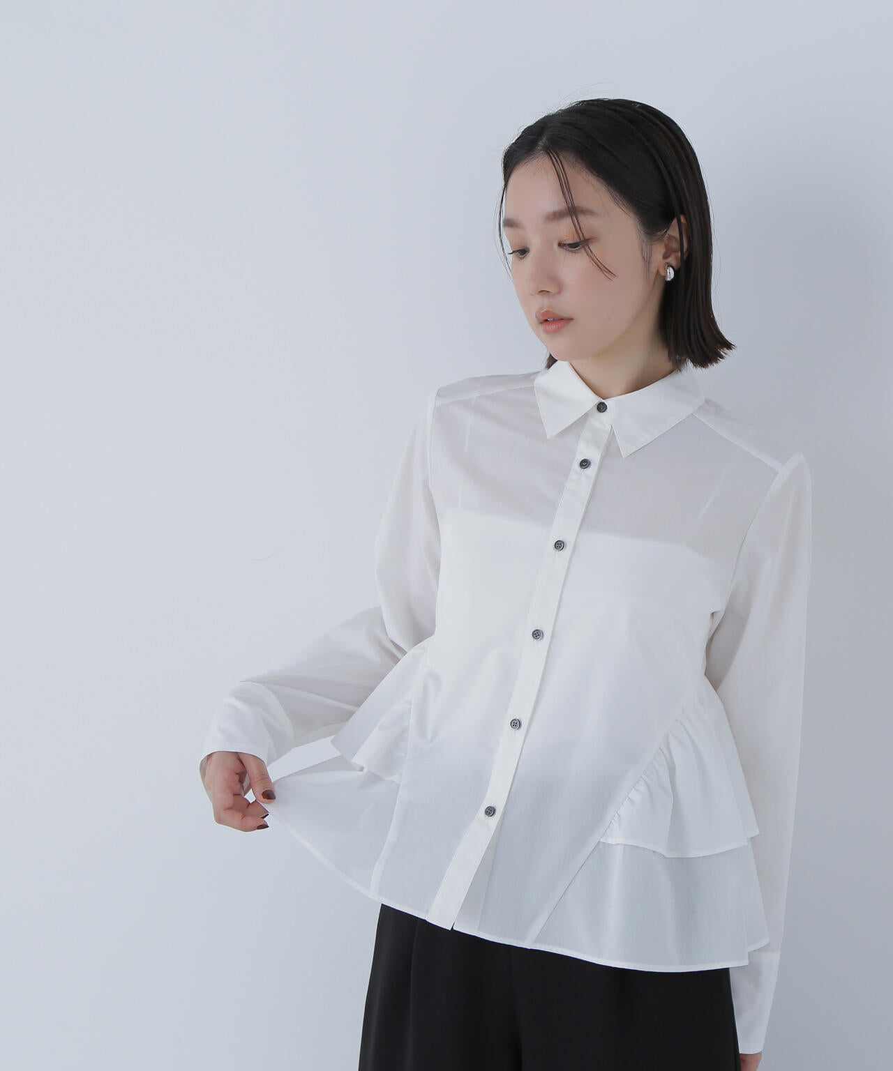 【Oggi・sweet掲載】サイドティアードシャツ