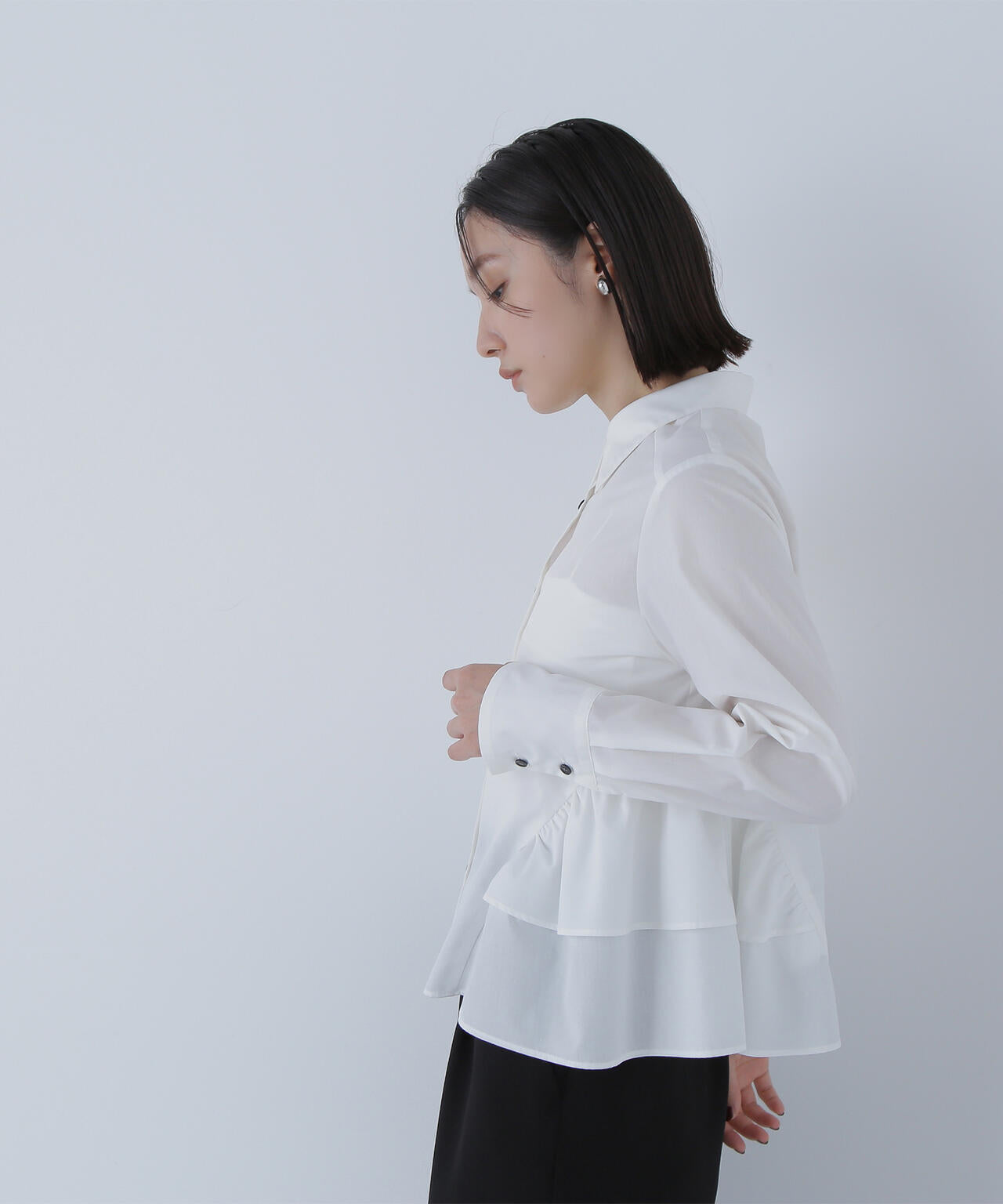 【Oggi・sweet掲載】サイドティアードシャツ