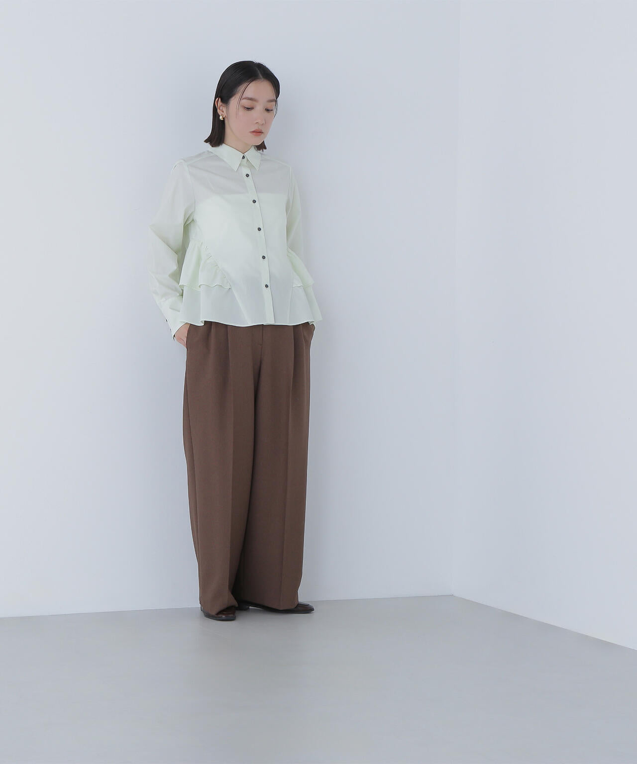 【Oggi・sweet掲載】サイドティアードシャツ