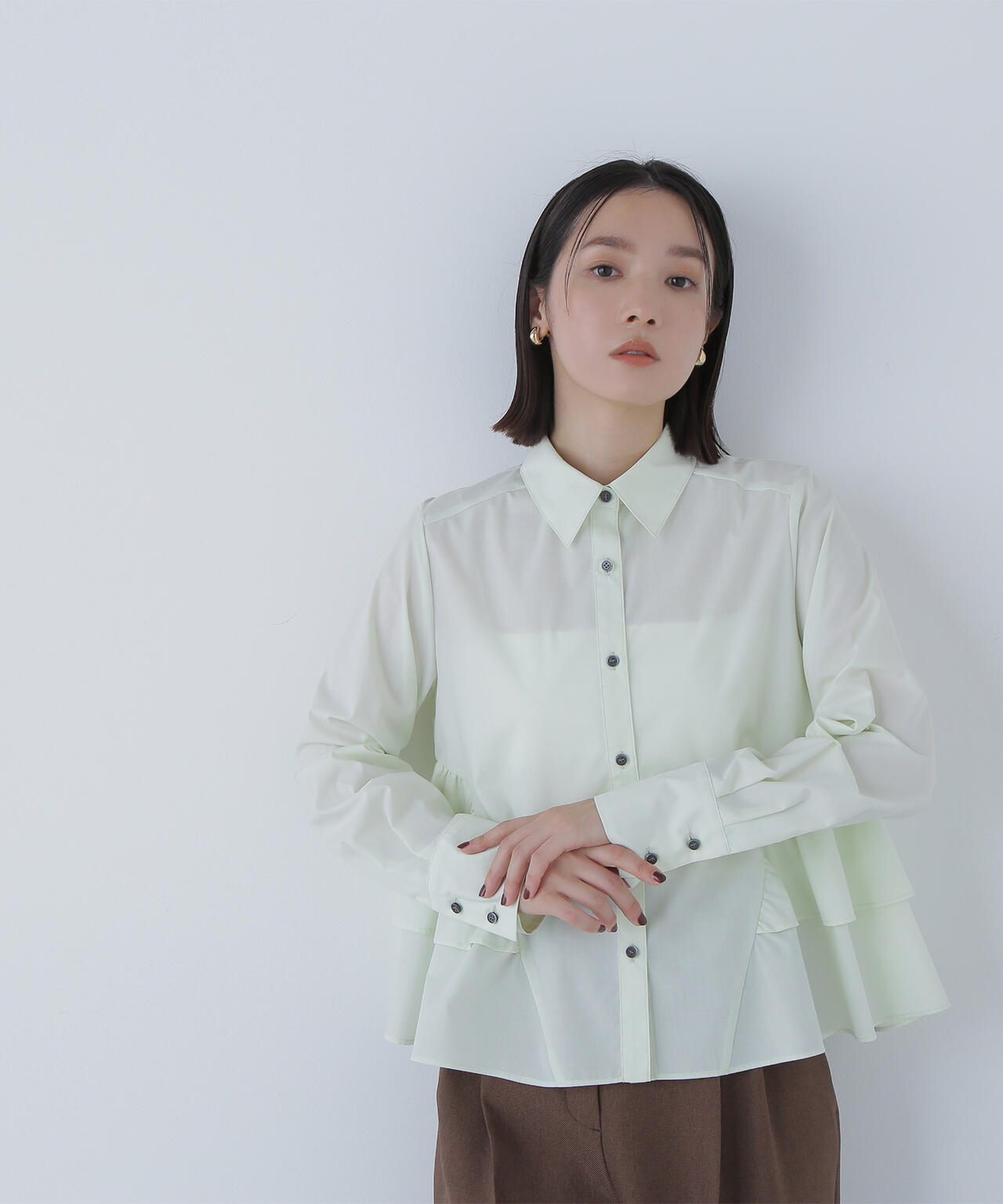 【Oggi・sweet掲載】サイドティアードシャツ