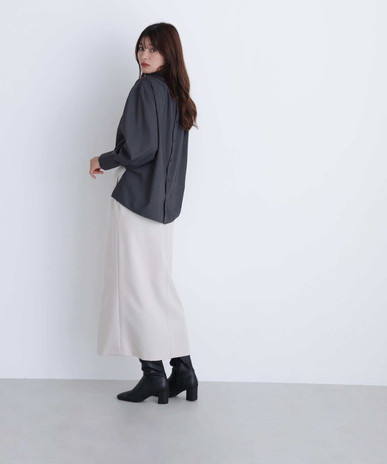 2wayスタンドネックブラウス | NATURAL BEAUTY BASIC（ナチュラル