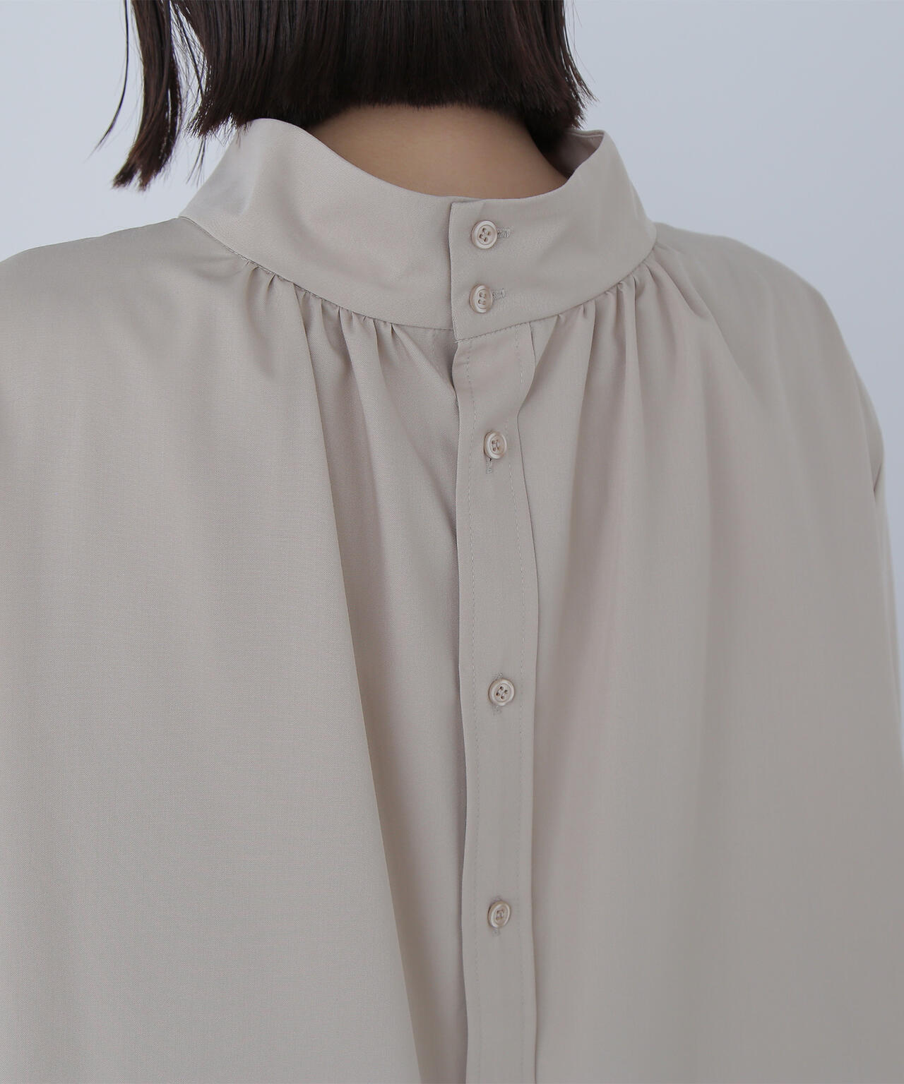 2wayスタンドネックブラウス