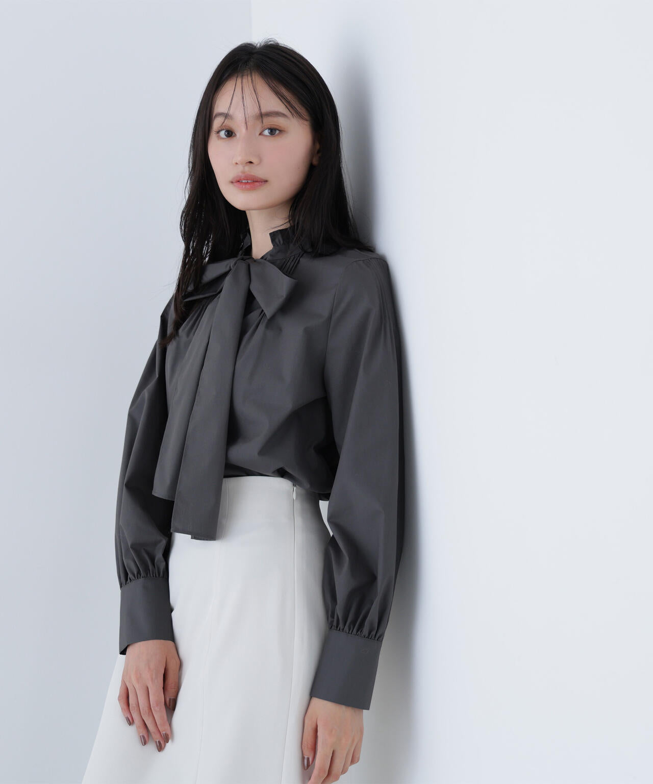 2wayスキッパーボウブラウス