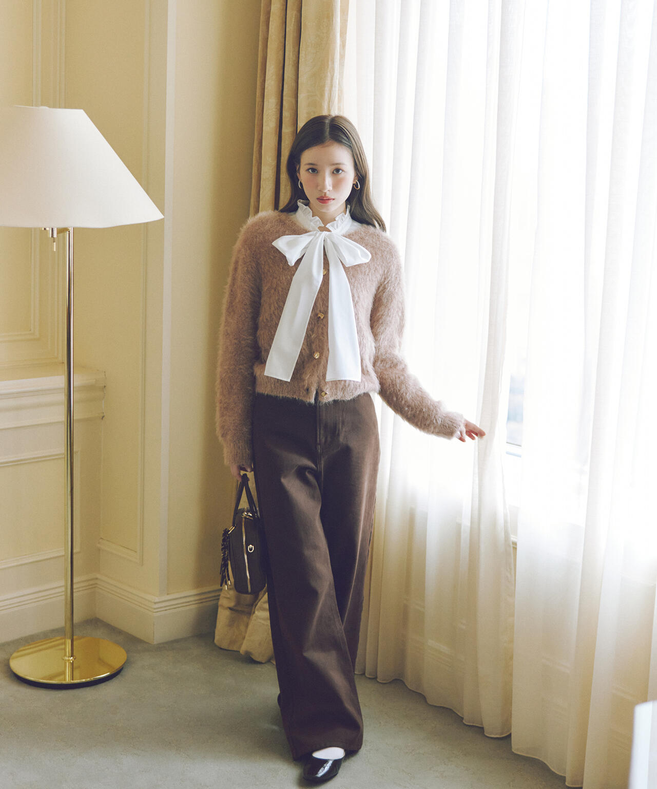 2wayスキッパーボウブラウス