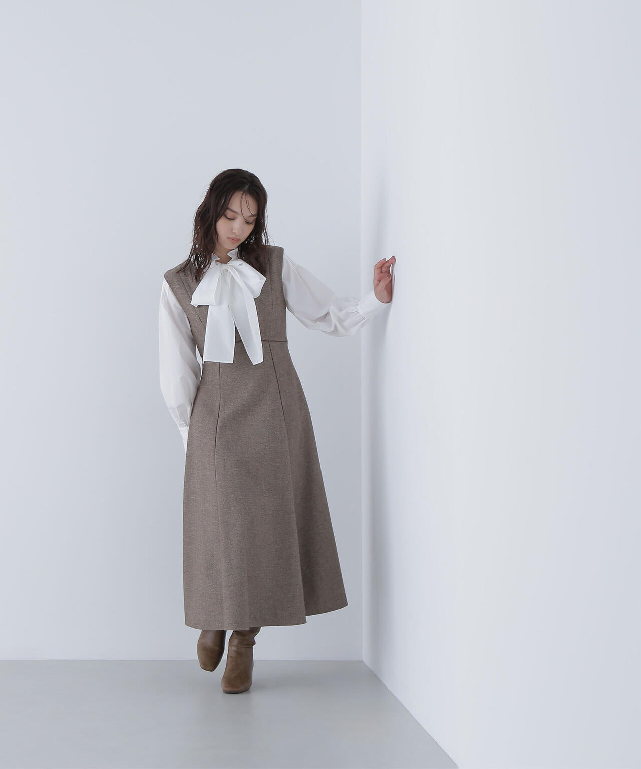 2wayスキッパーボウブラウス