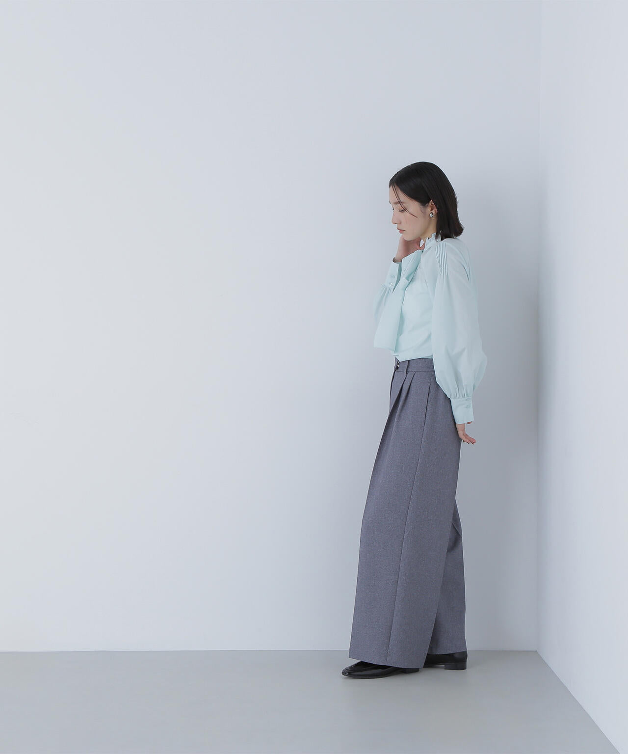 2wayスキッパーボウブラウス