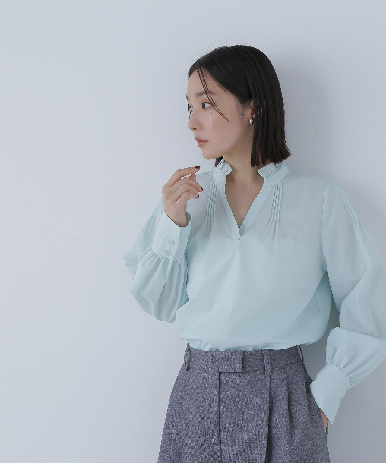 2wayスキッパーボウブラウス