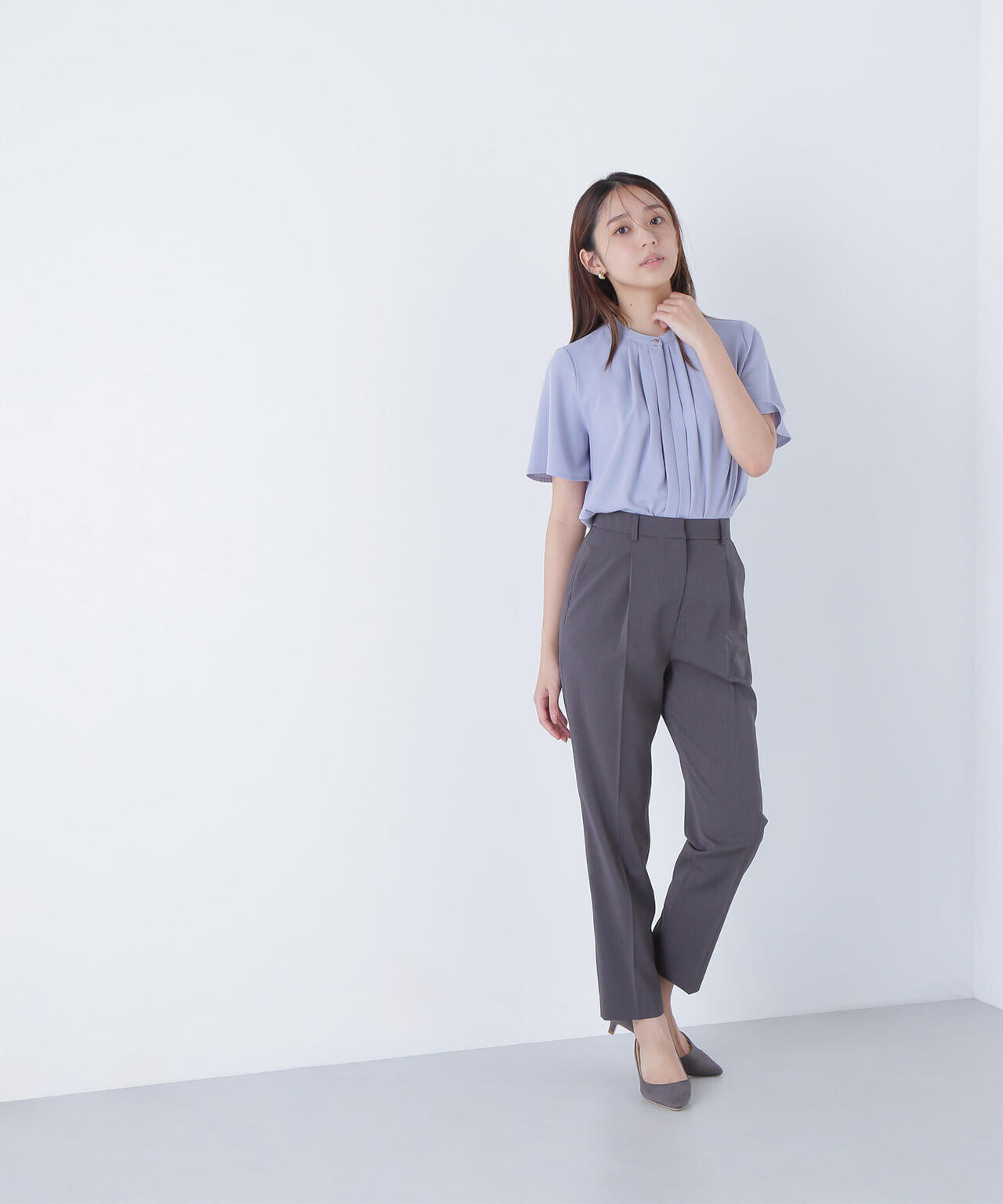 フロントタックフレアスリーブブラウス* | NATURAL BEAUTY BASIC