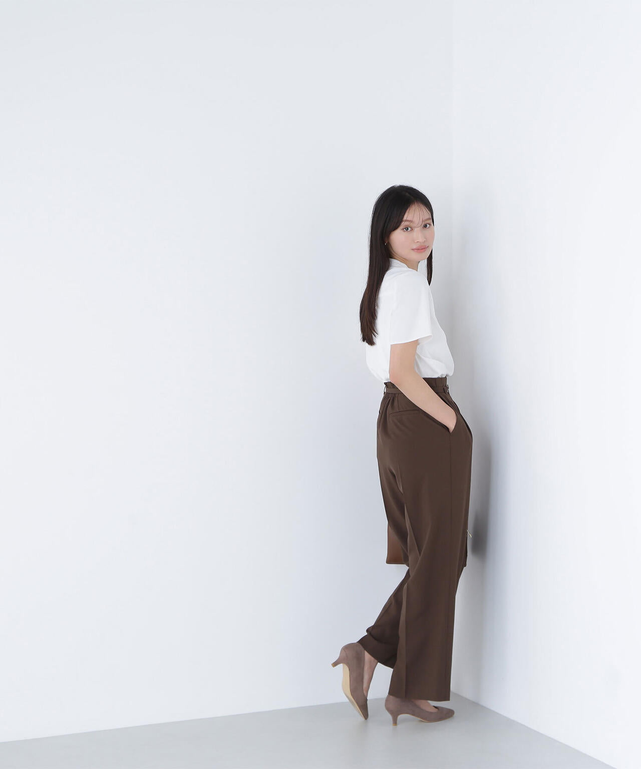 ナローリボンタイブラウス