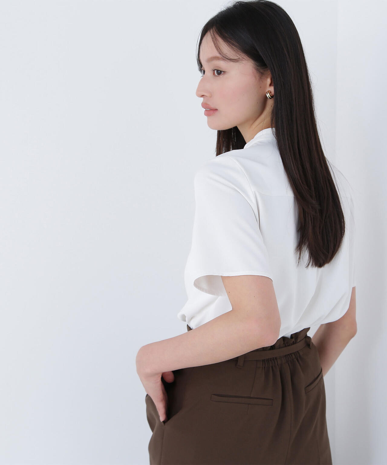 ナローリボンタイブラウス