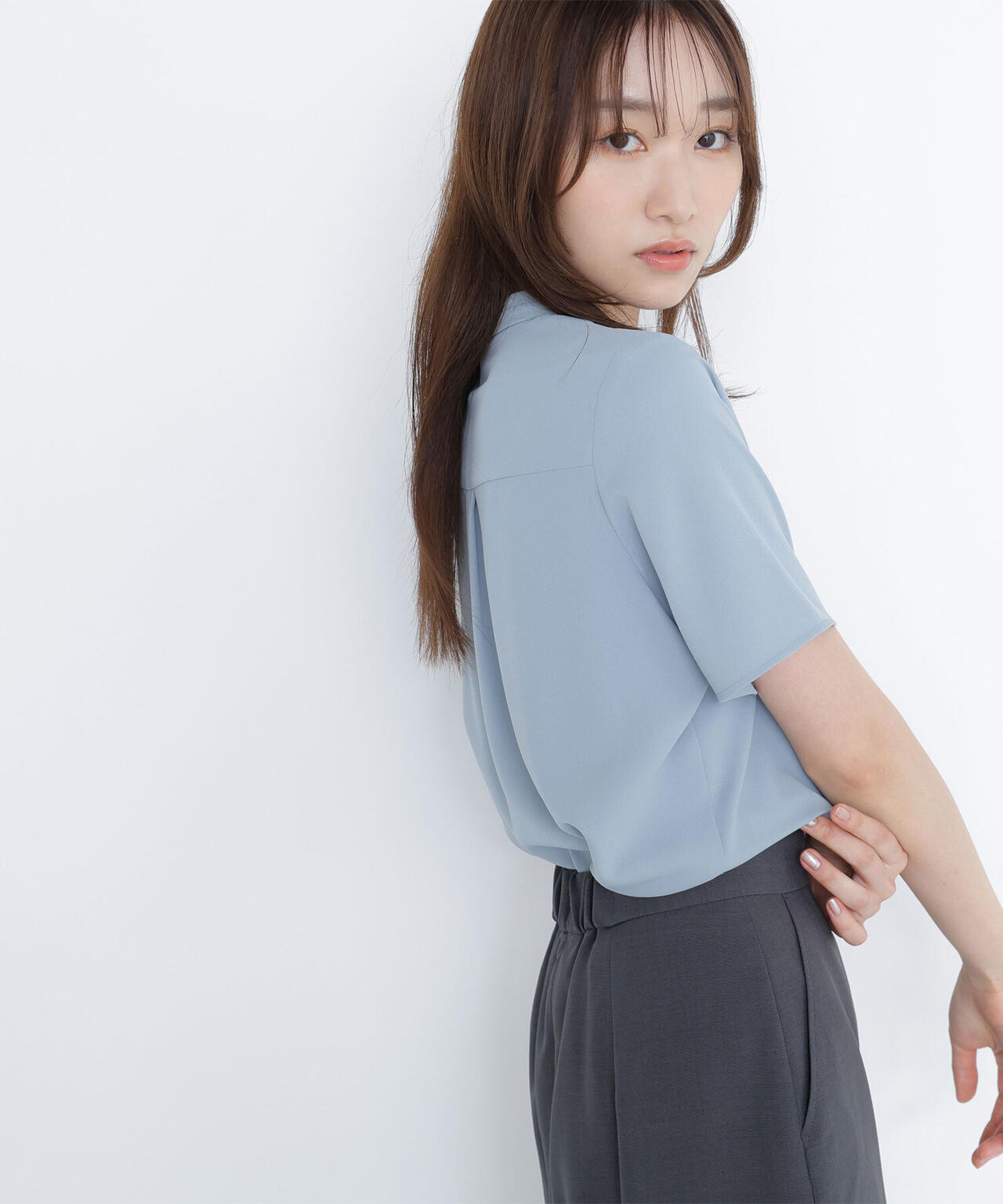 ナローリボンタイブラウス