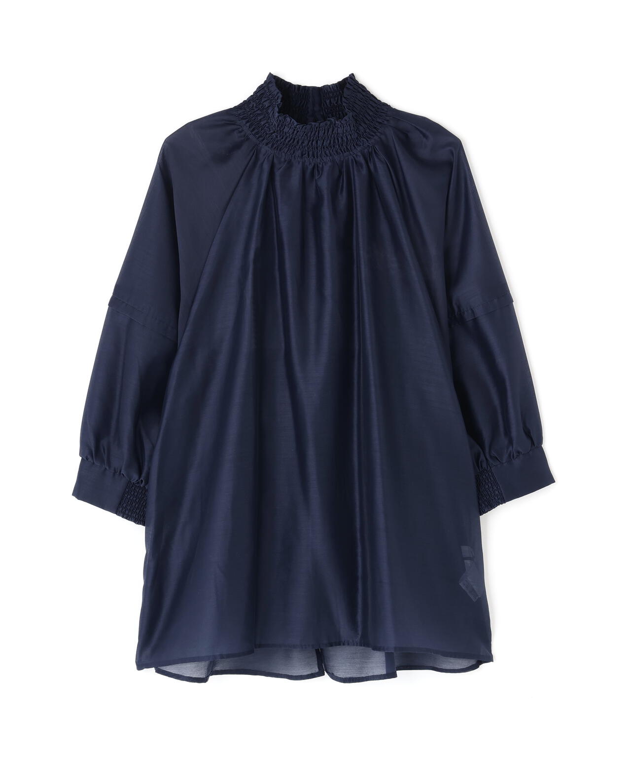 シャーリングネックドルマンブラウス