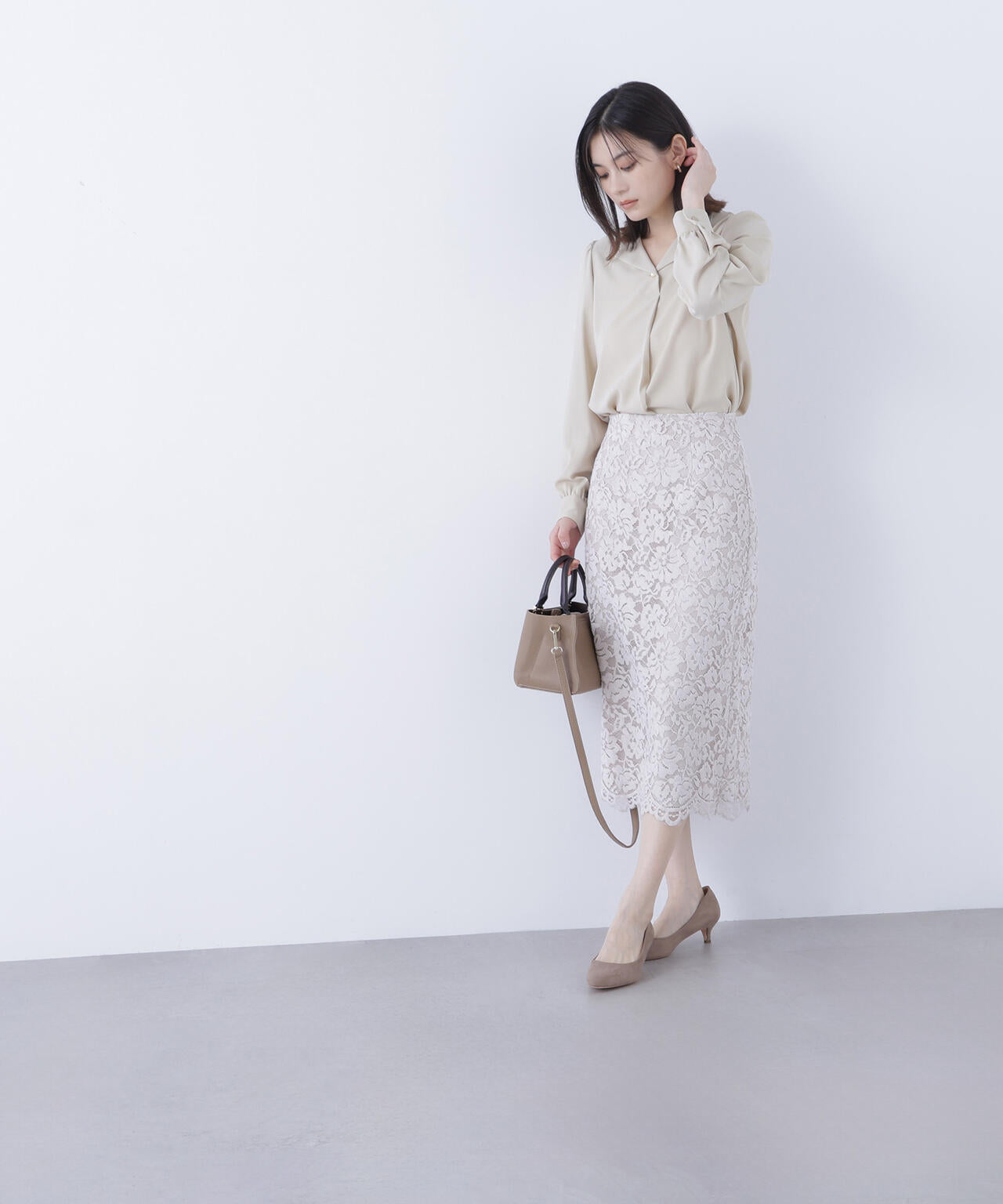 スキッパーメタルポイントブラウス