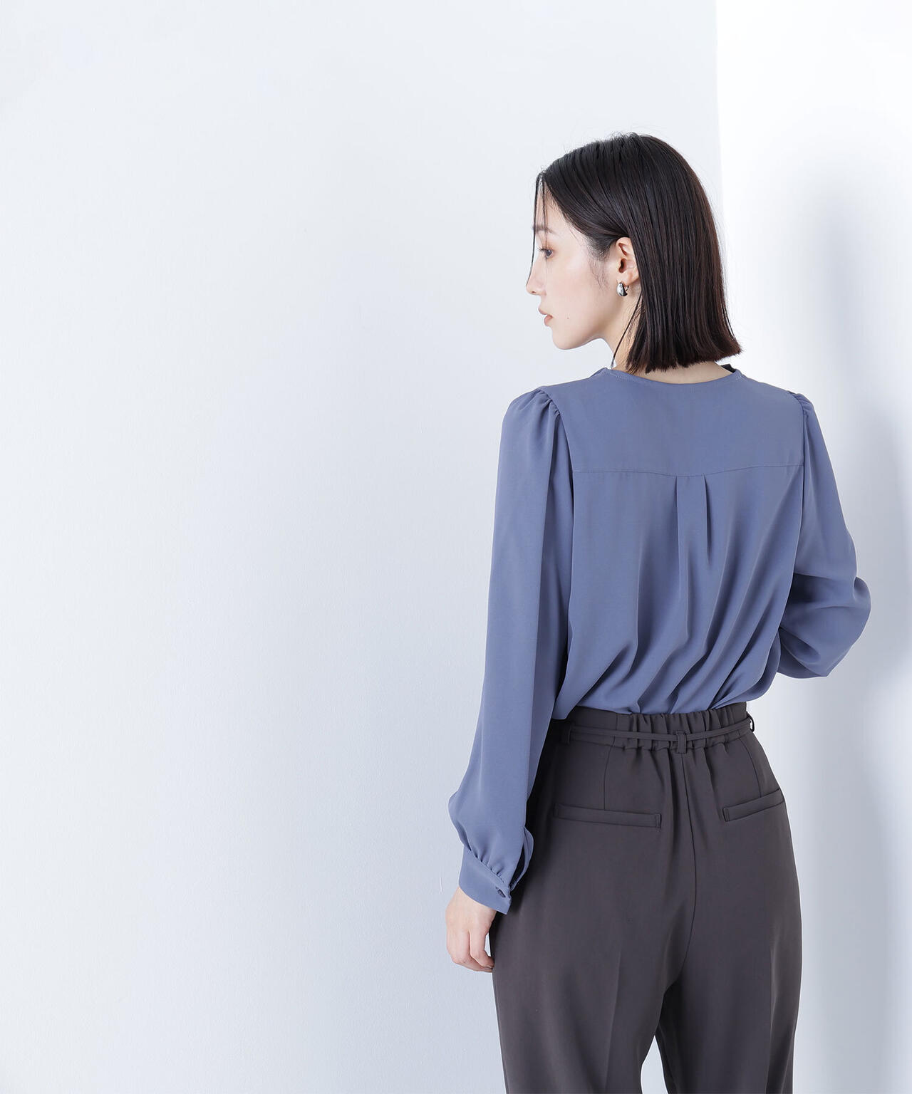 スキッパーメタルポイントブラウス