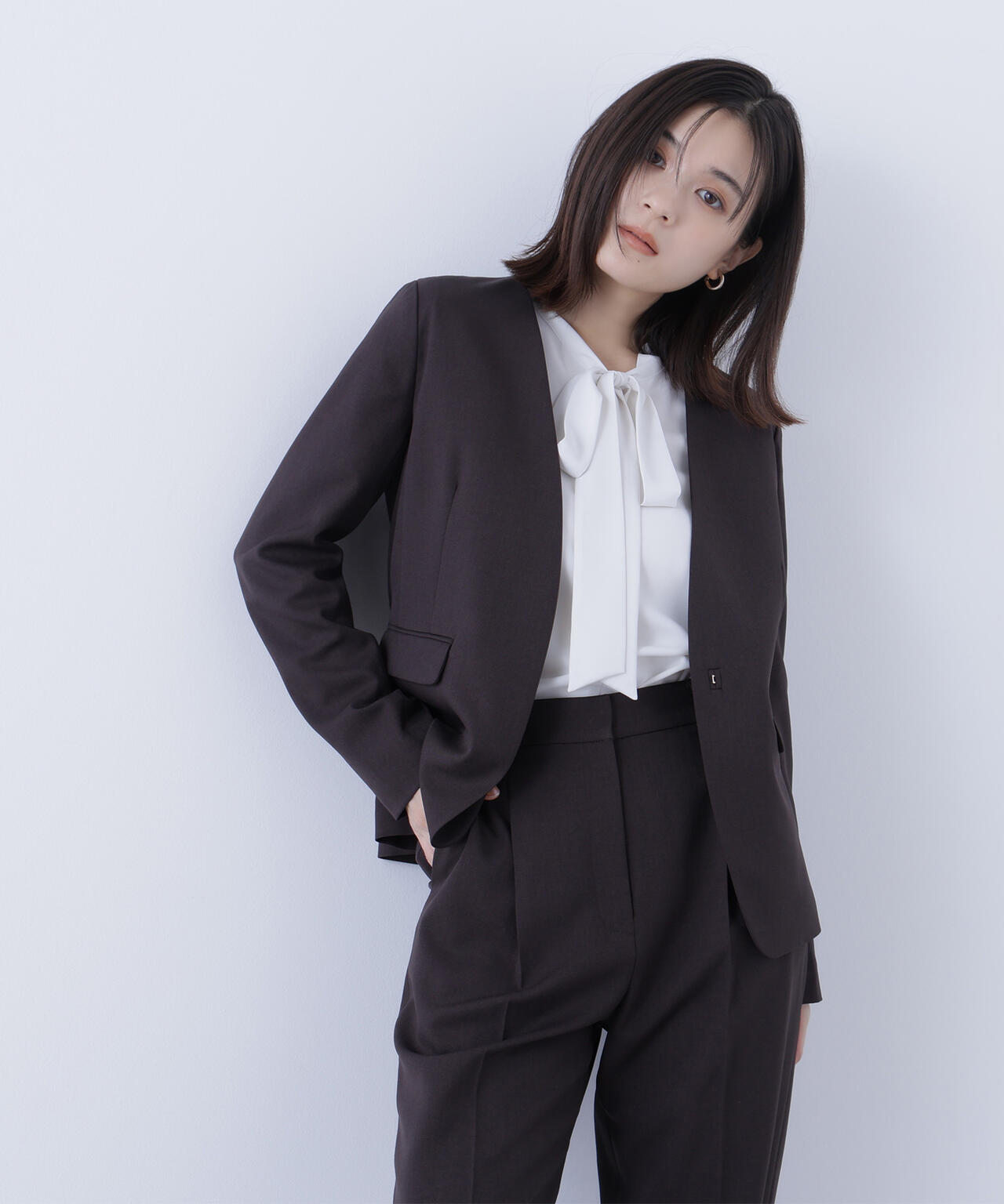 リボンボウタイブラウス