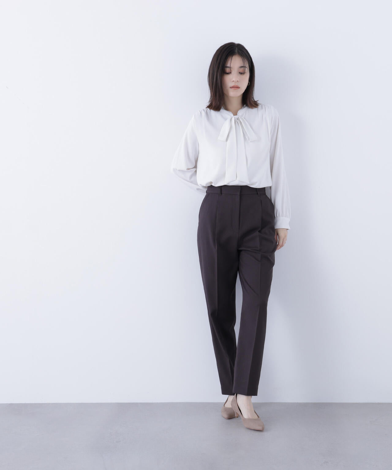 リボンボウタイブラウス