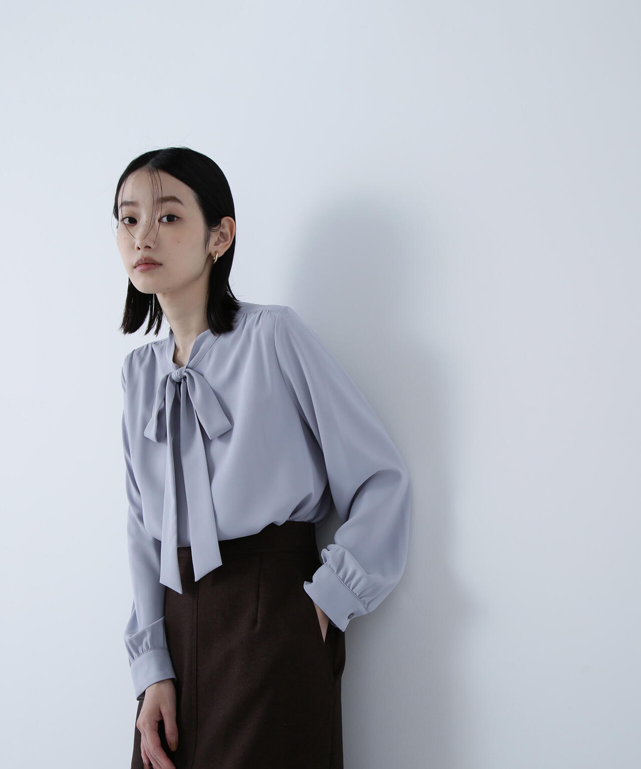 リボンボウタイブラウス