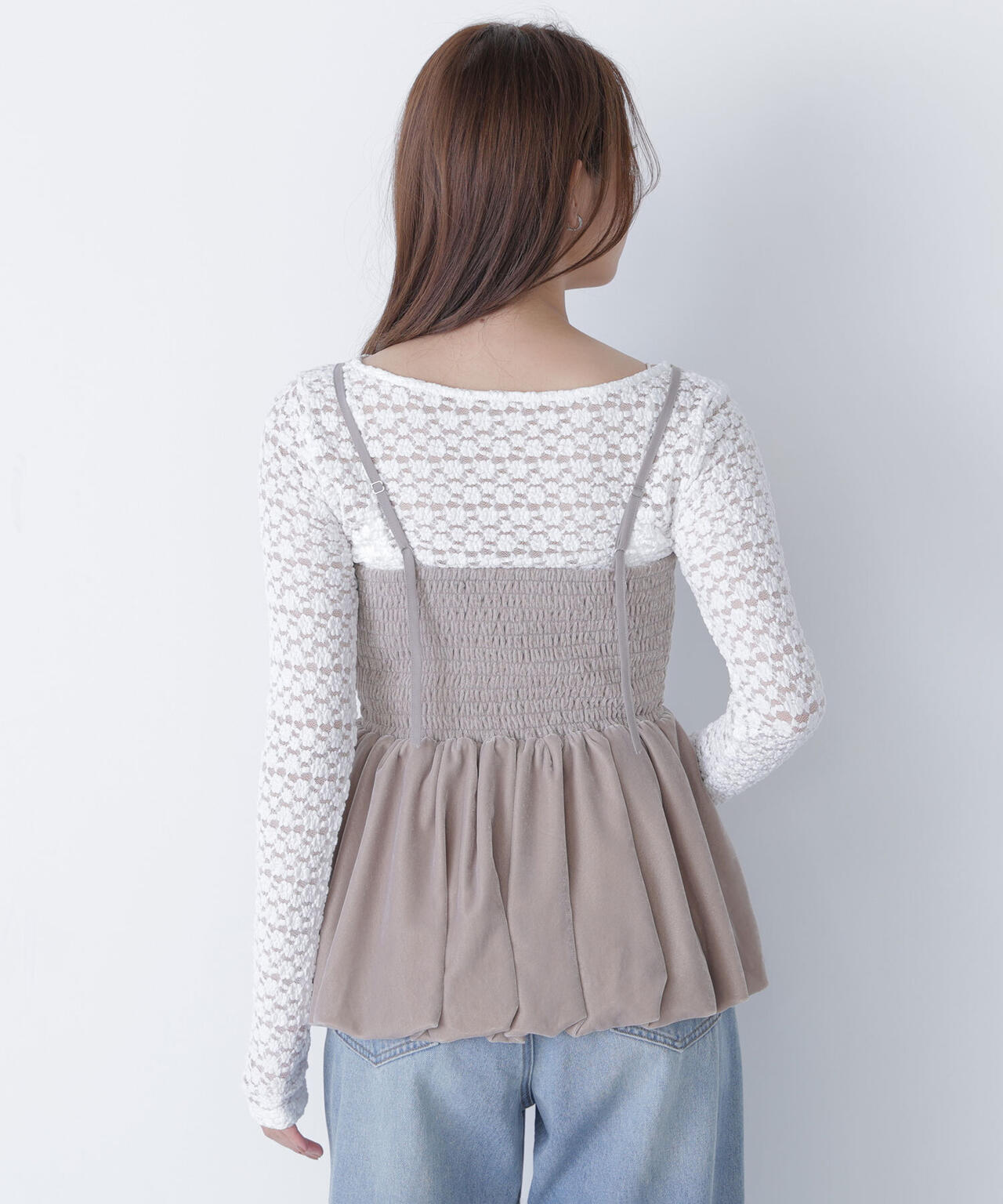 フミエタナカ　ベルベットビスチェ　キャミソール FUMIE=TANAKA/フミエタナカ】velvet bustier/ベルベットビスチェ