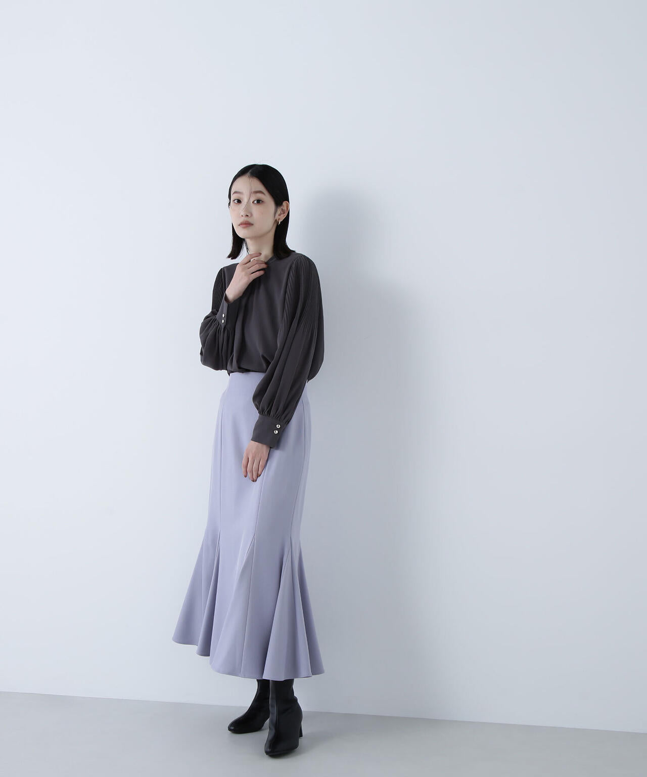 メタルポイント楊柳ブラウス