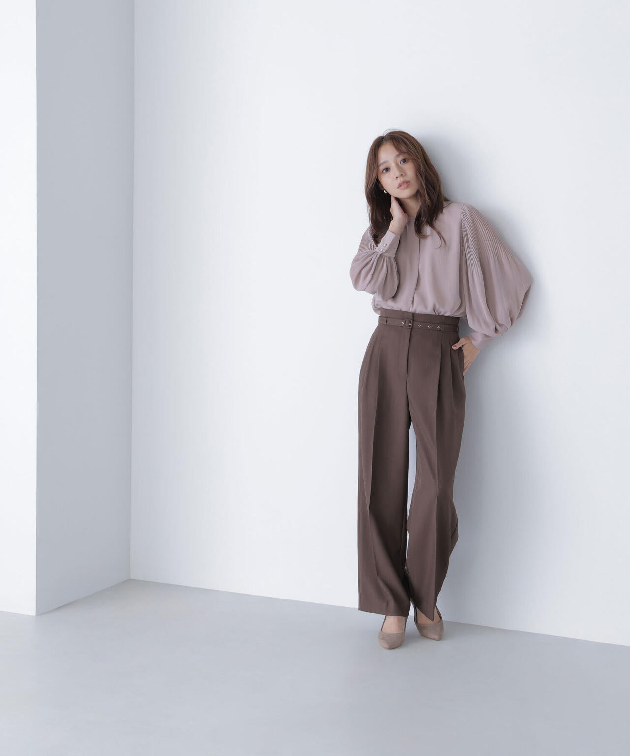 メタルポイント楊柳ブラウス